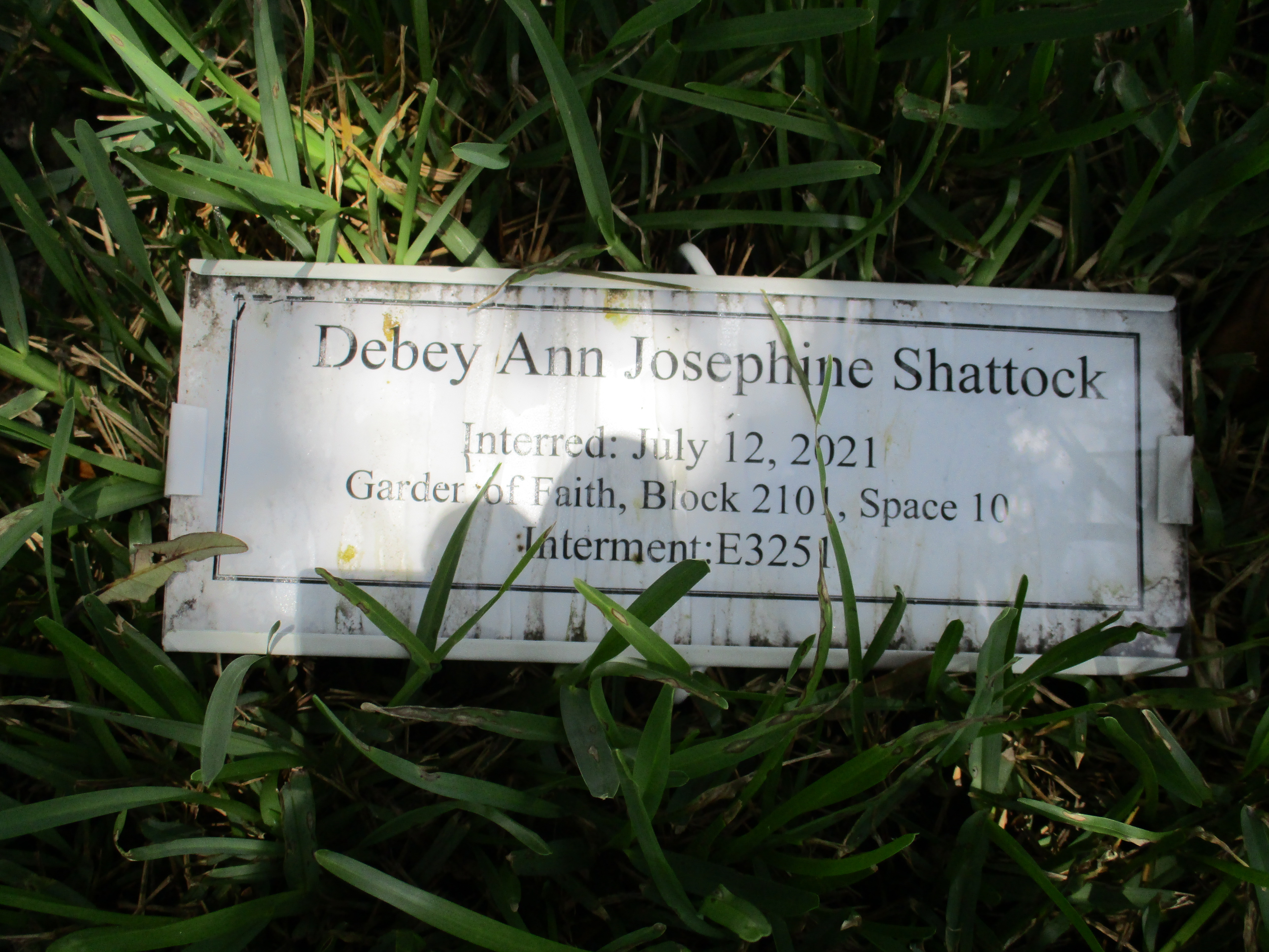 Debey Ann Josephine Shattock
