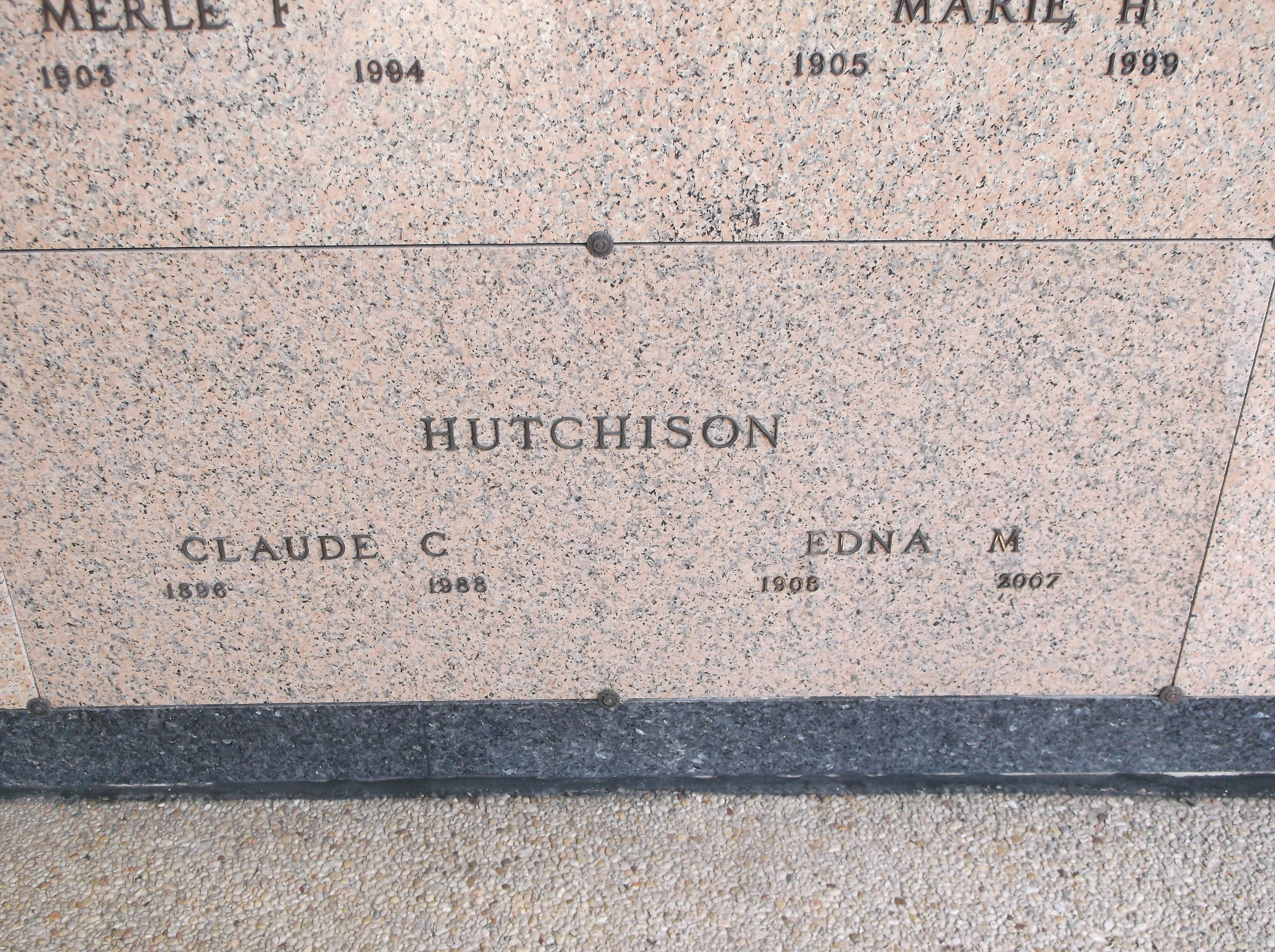 Claude C Hutchison