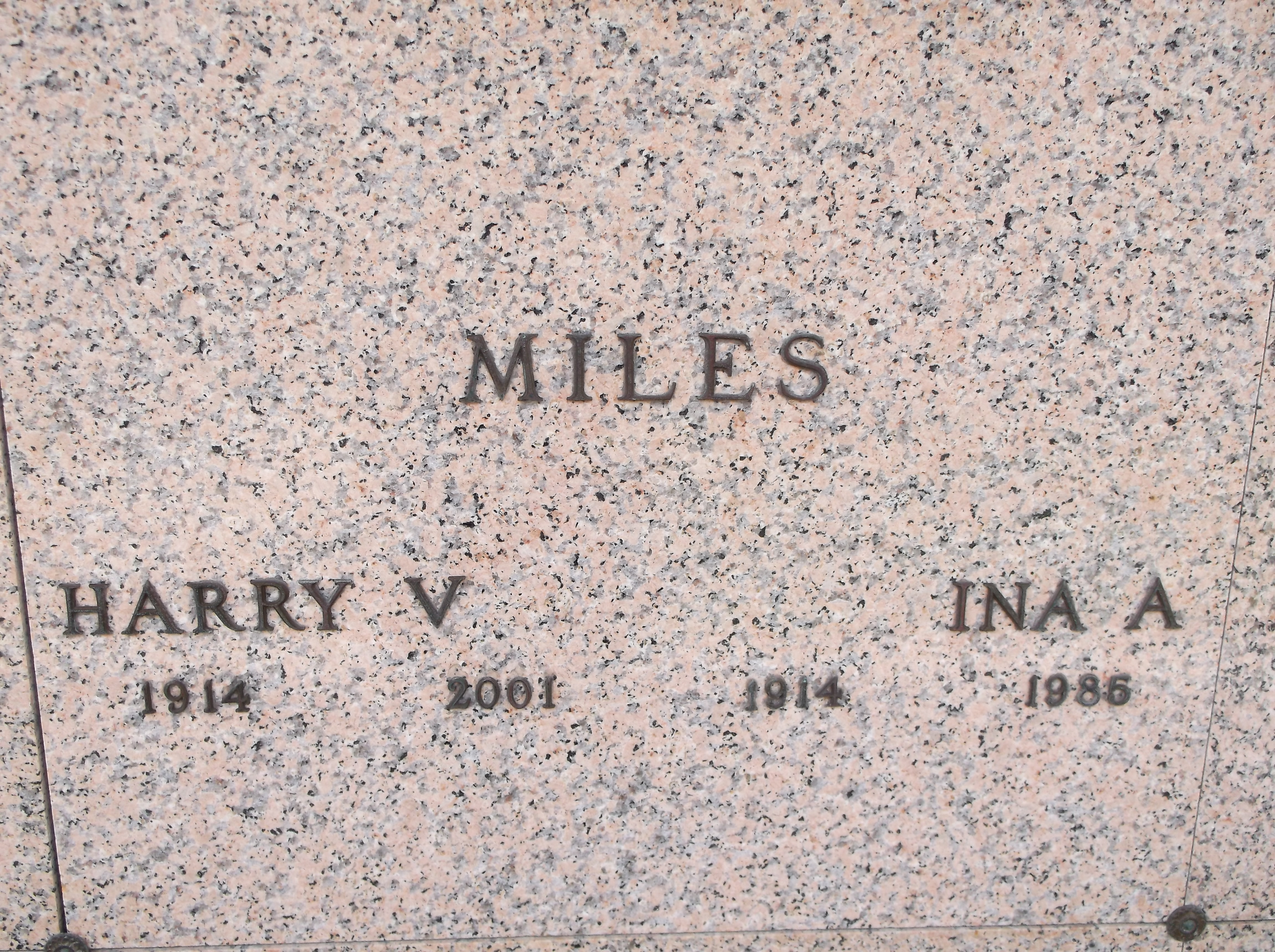 Harry V Miles
