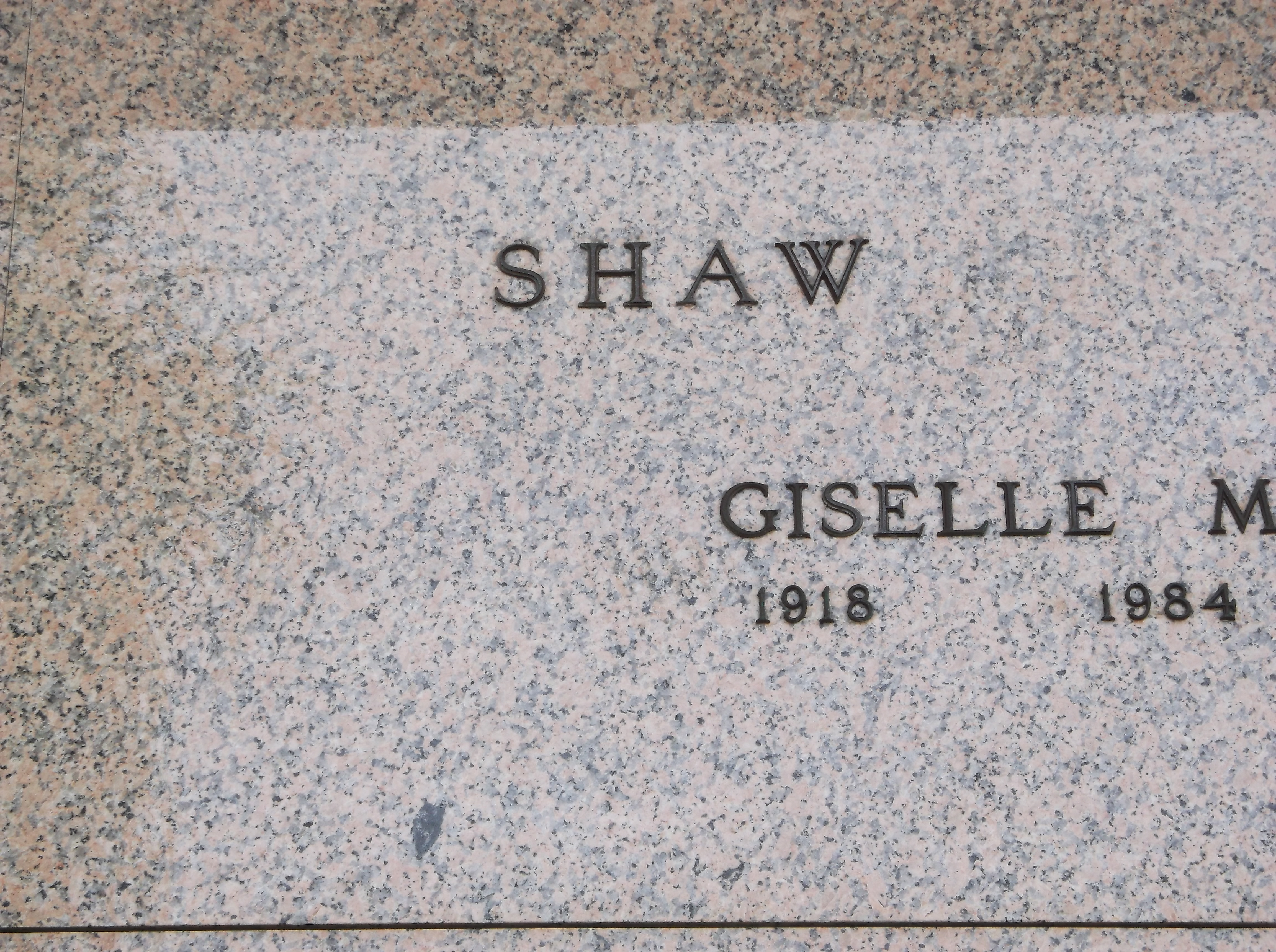 Giselle M Shaw