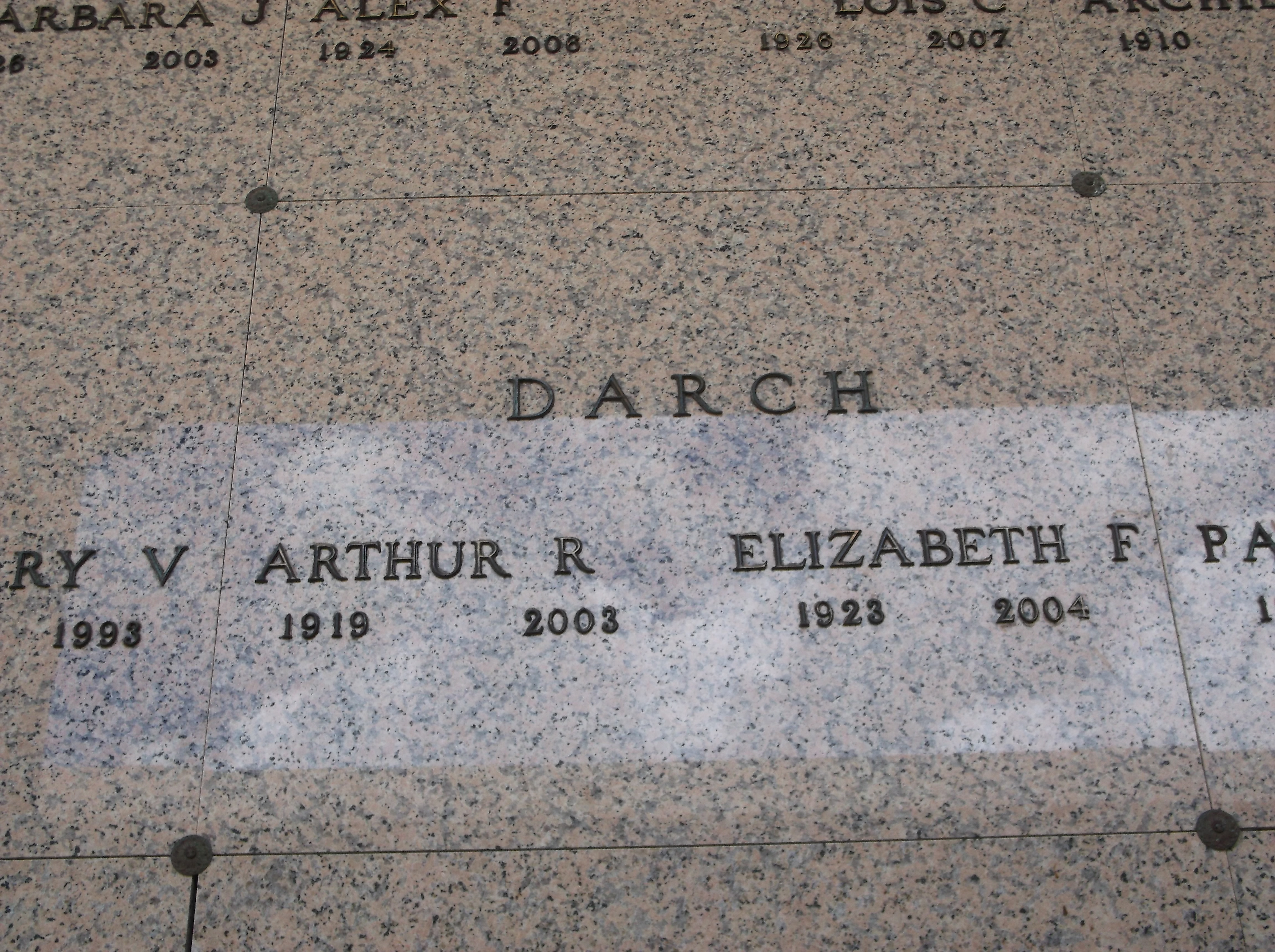 Arthur R Darch