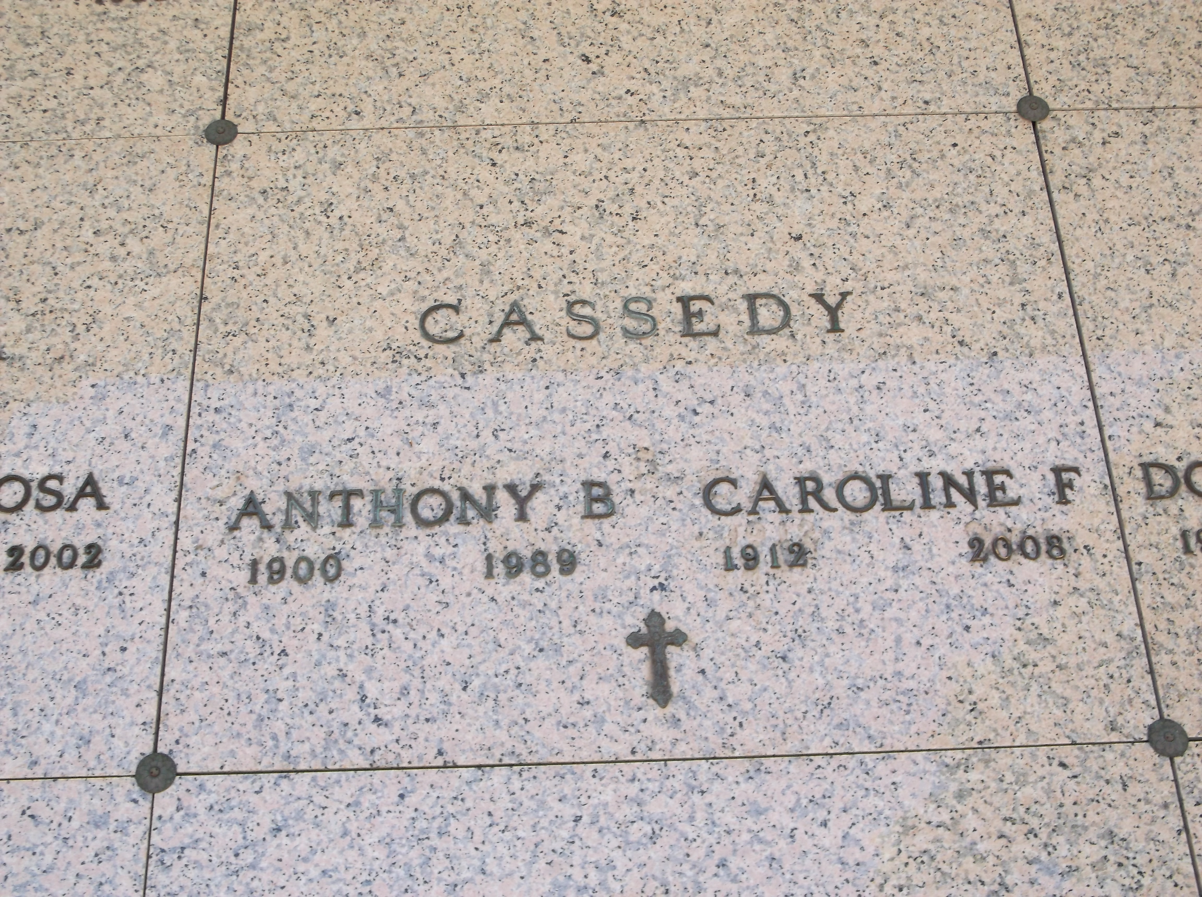 Caroline F Cassedy