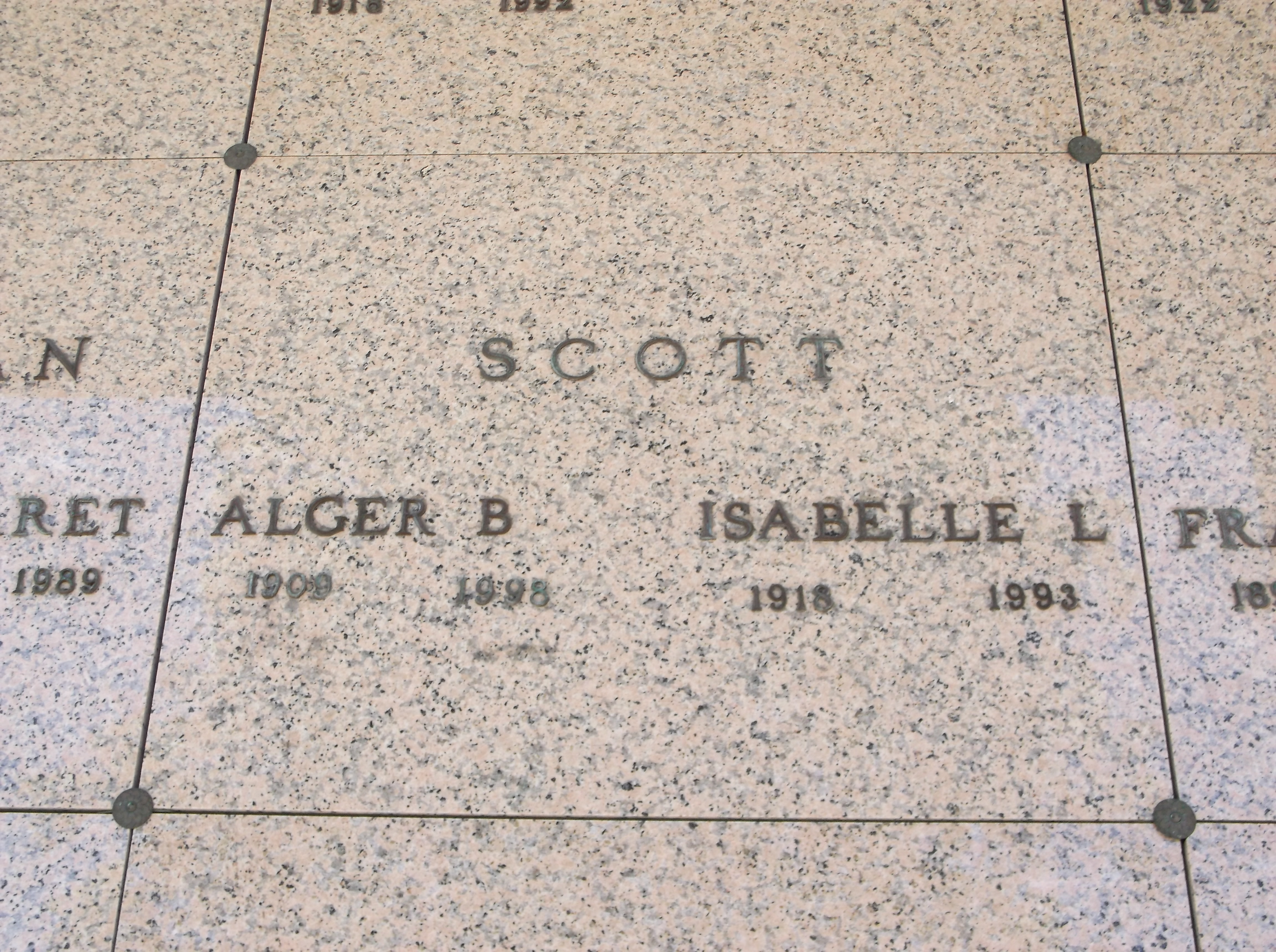 Alger B Scott