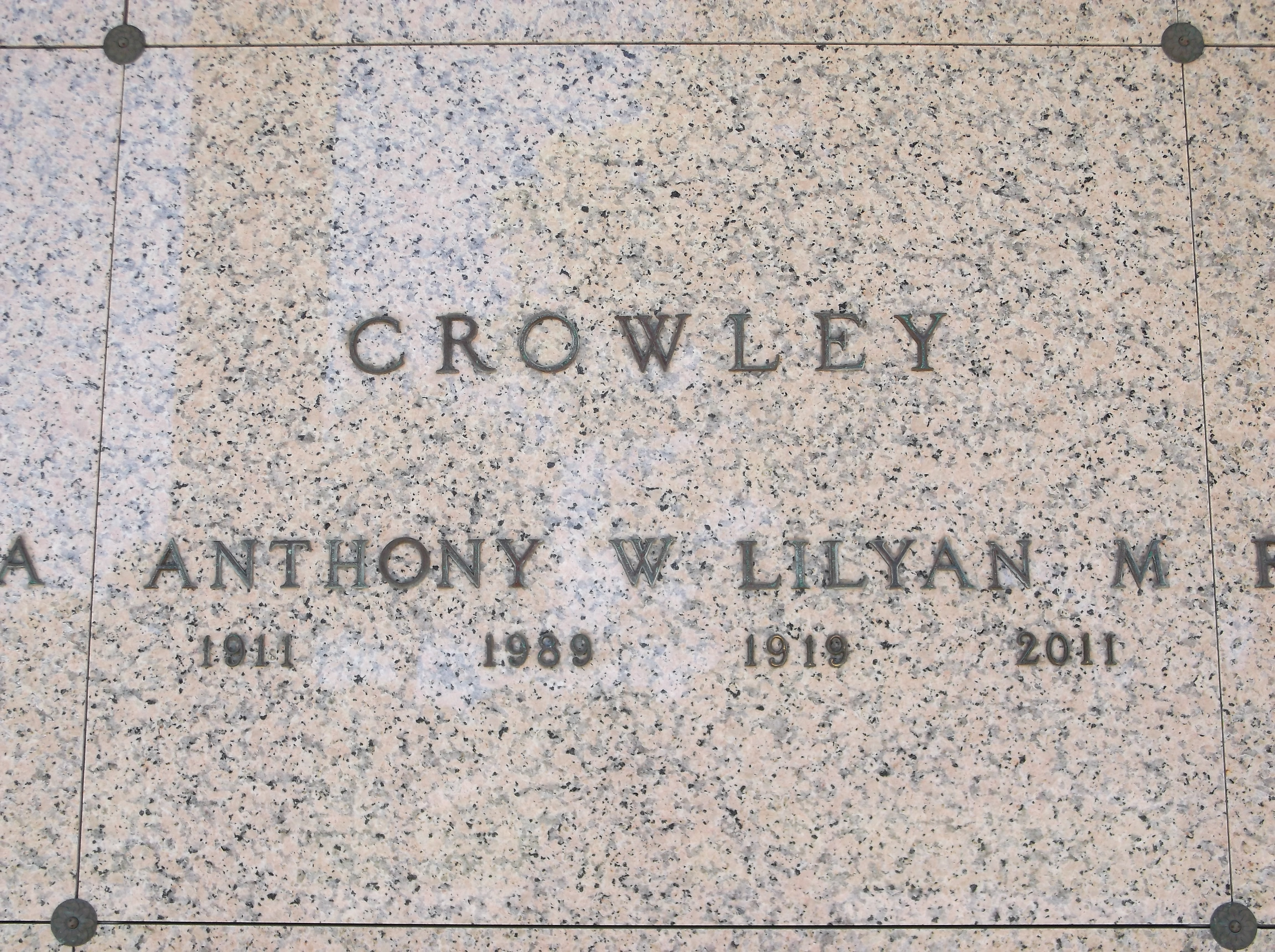 Anthony W Crowley