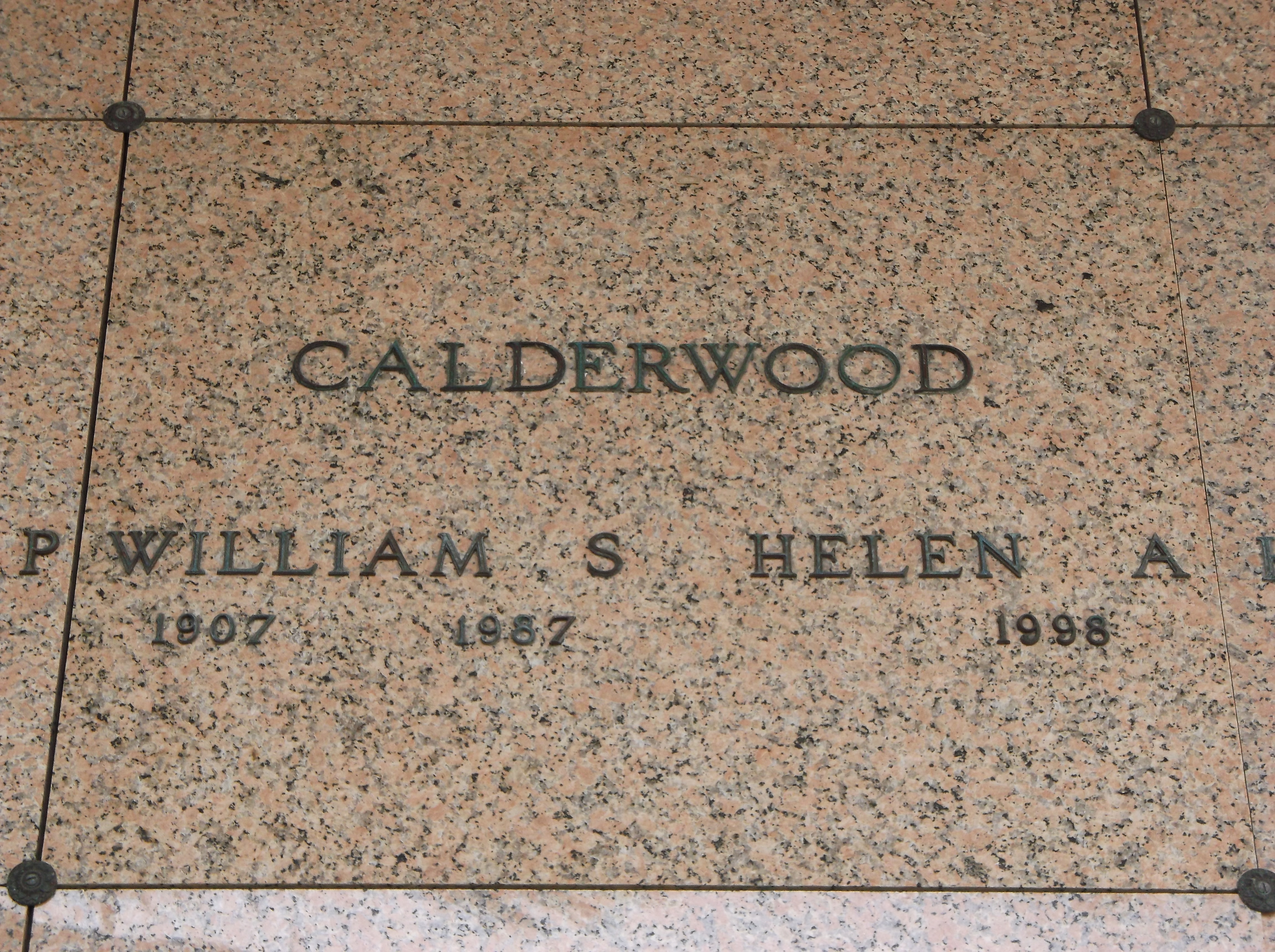 Helen A Calderwood