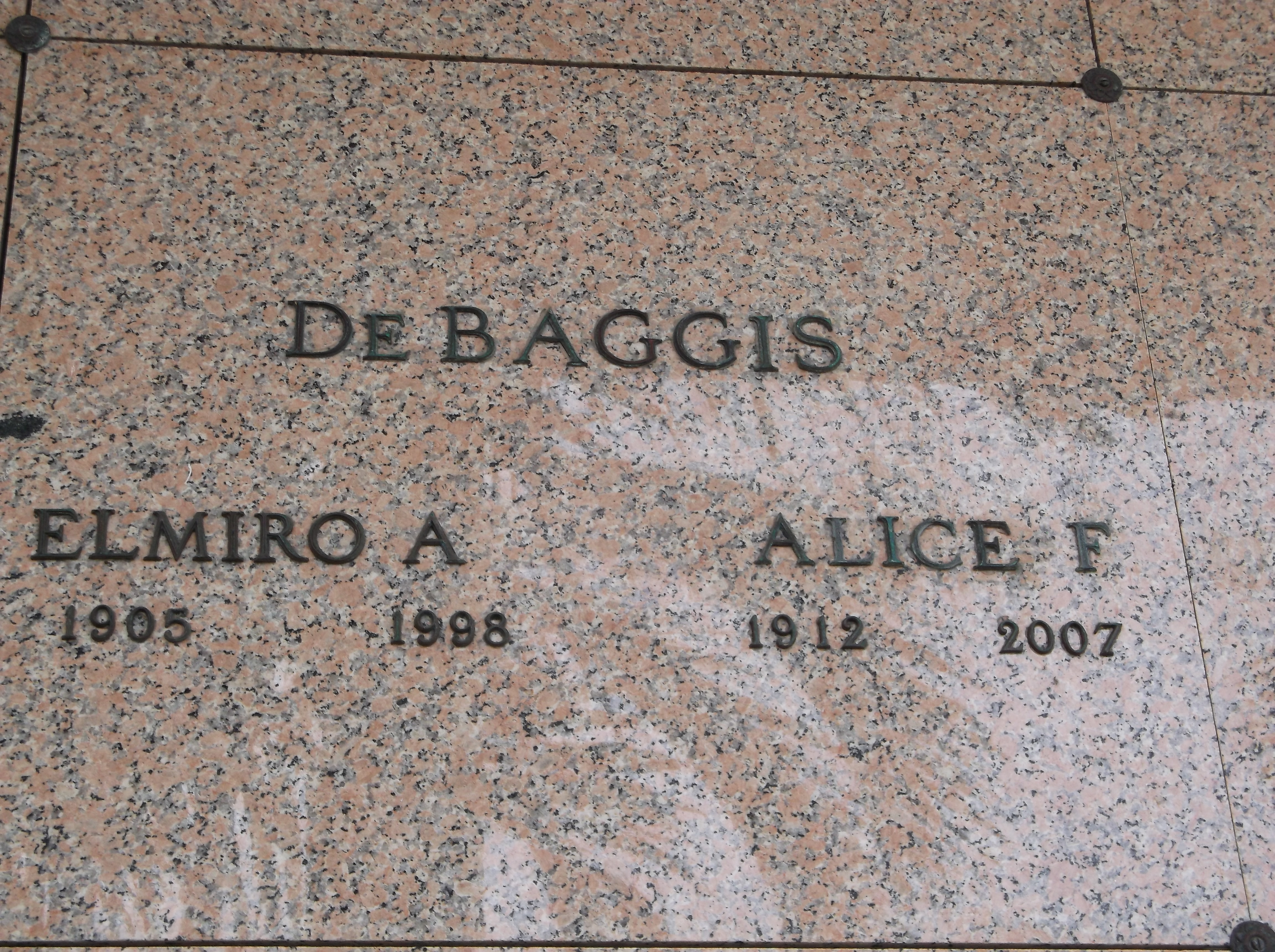 Alice F DeBaggis