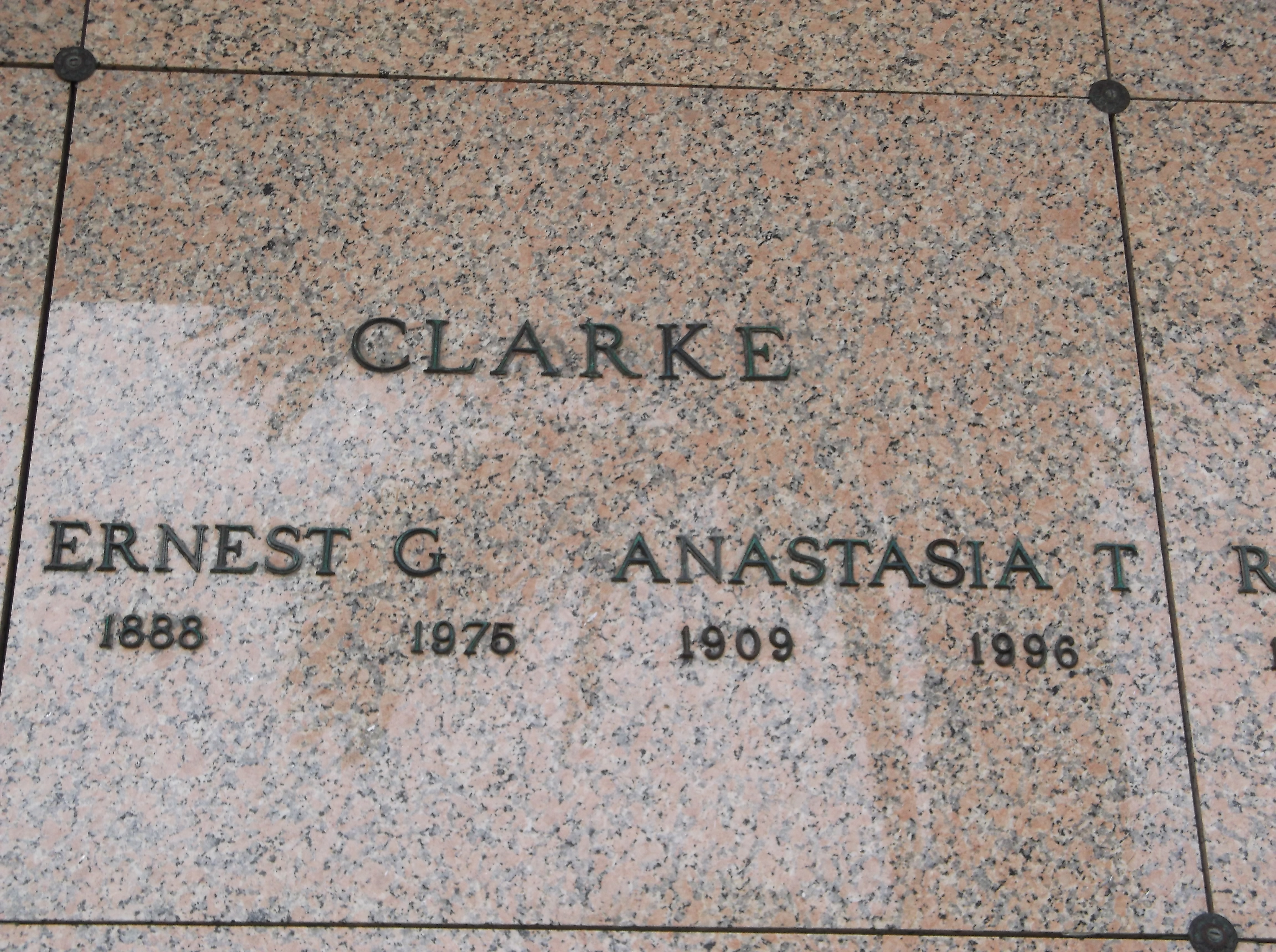 Ernest G Clarke