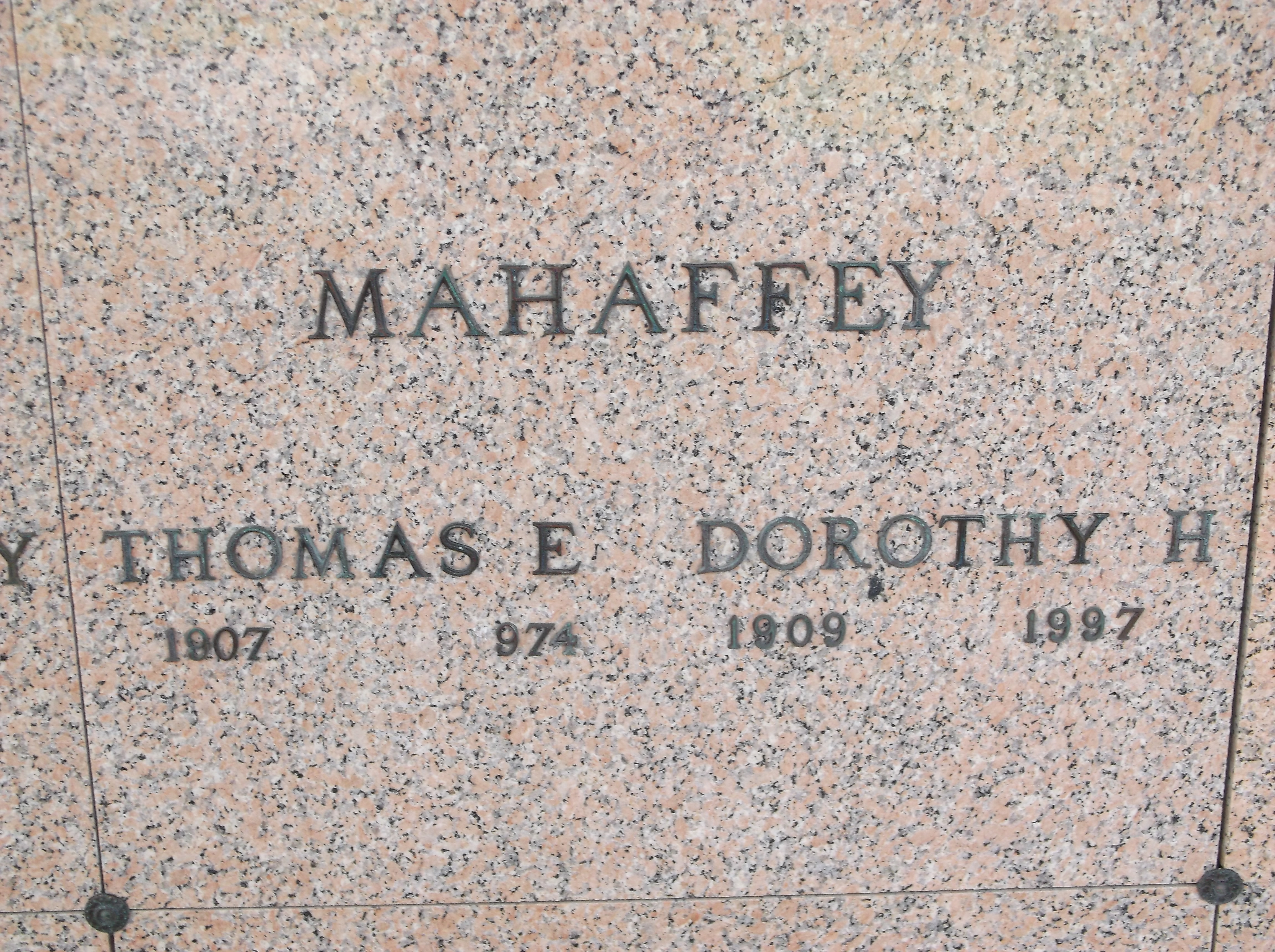 Dorothy H Mahaffey