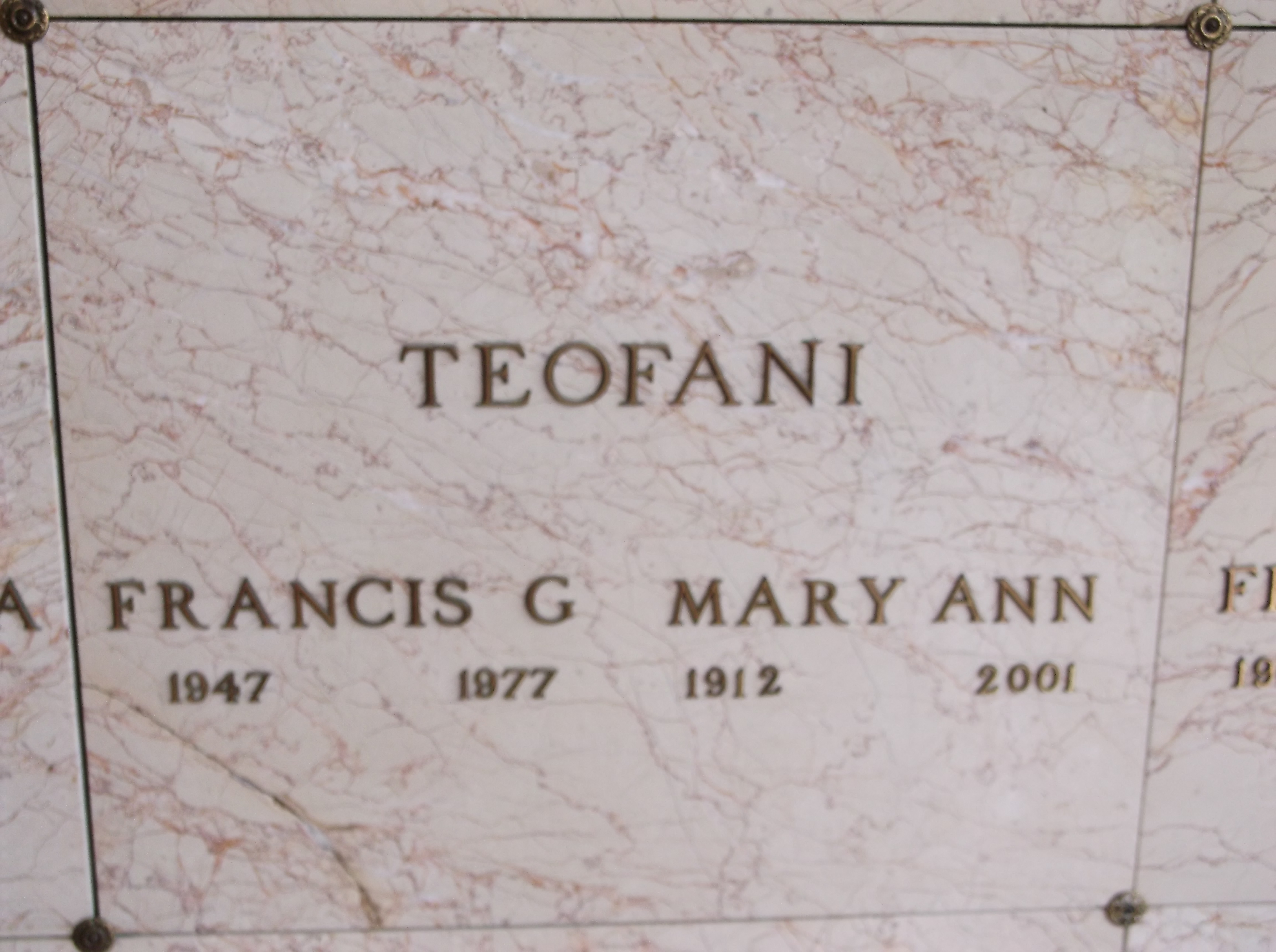 Francis G Teofani