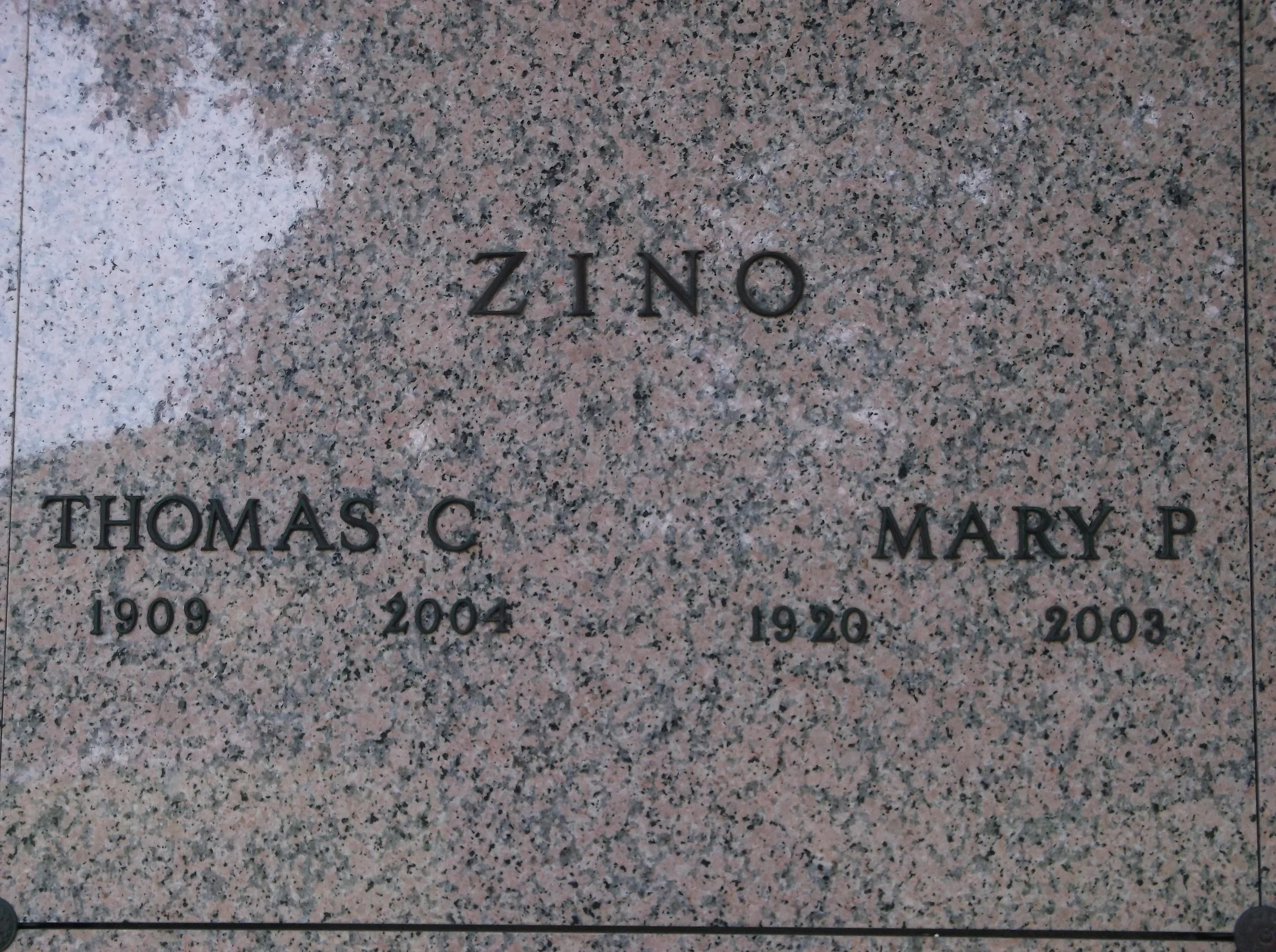 Mary P Zino