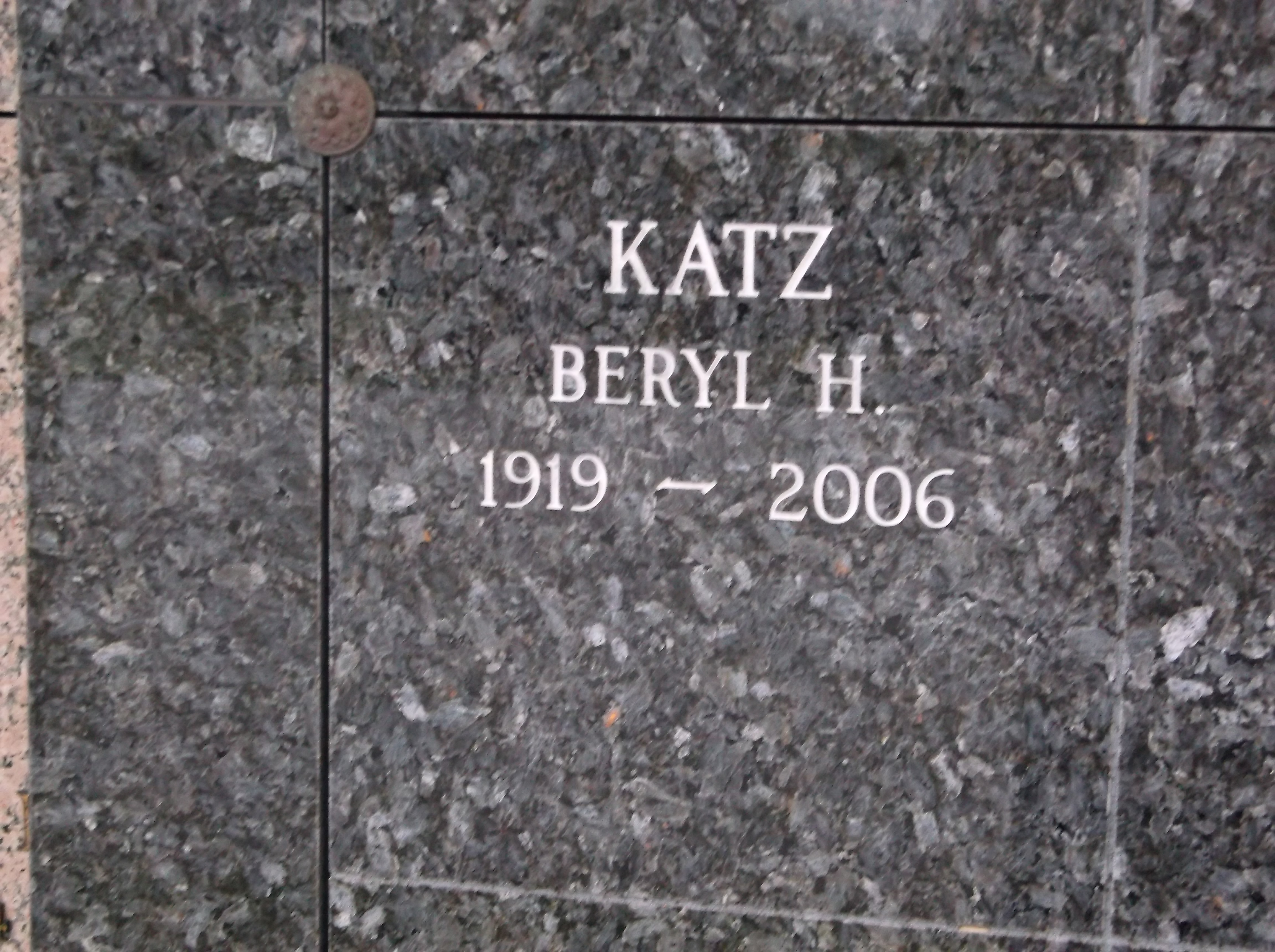 Beryl H Katz