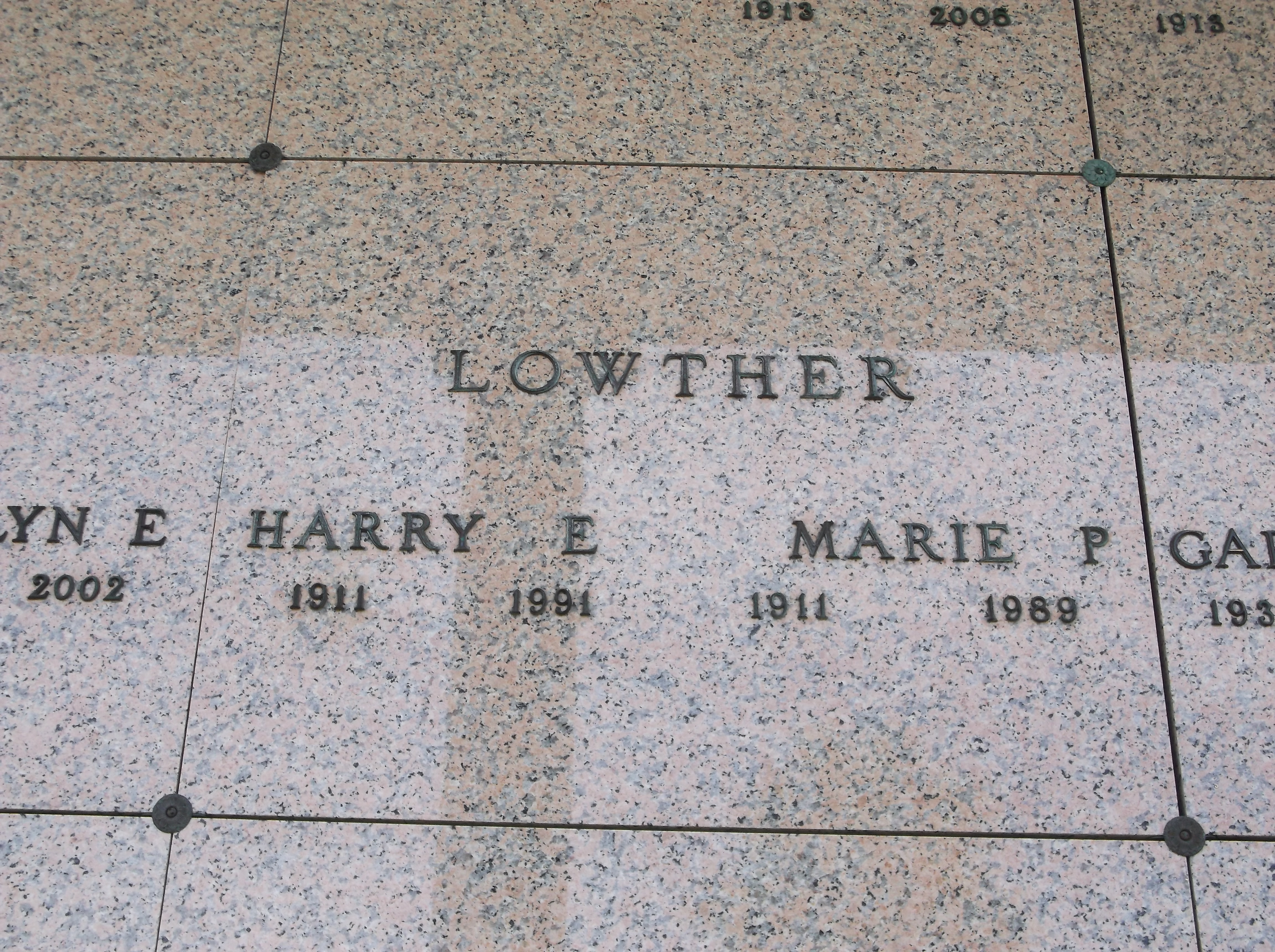 Harry E Lowther