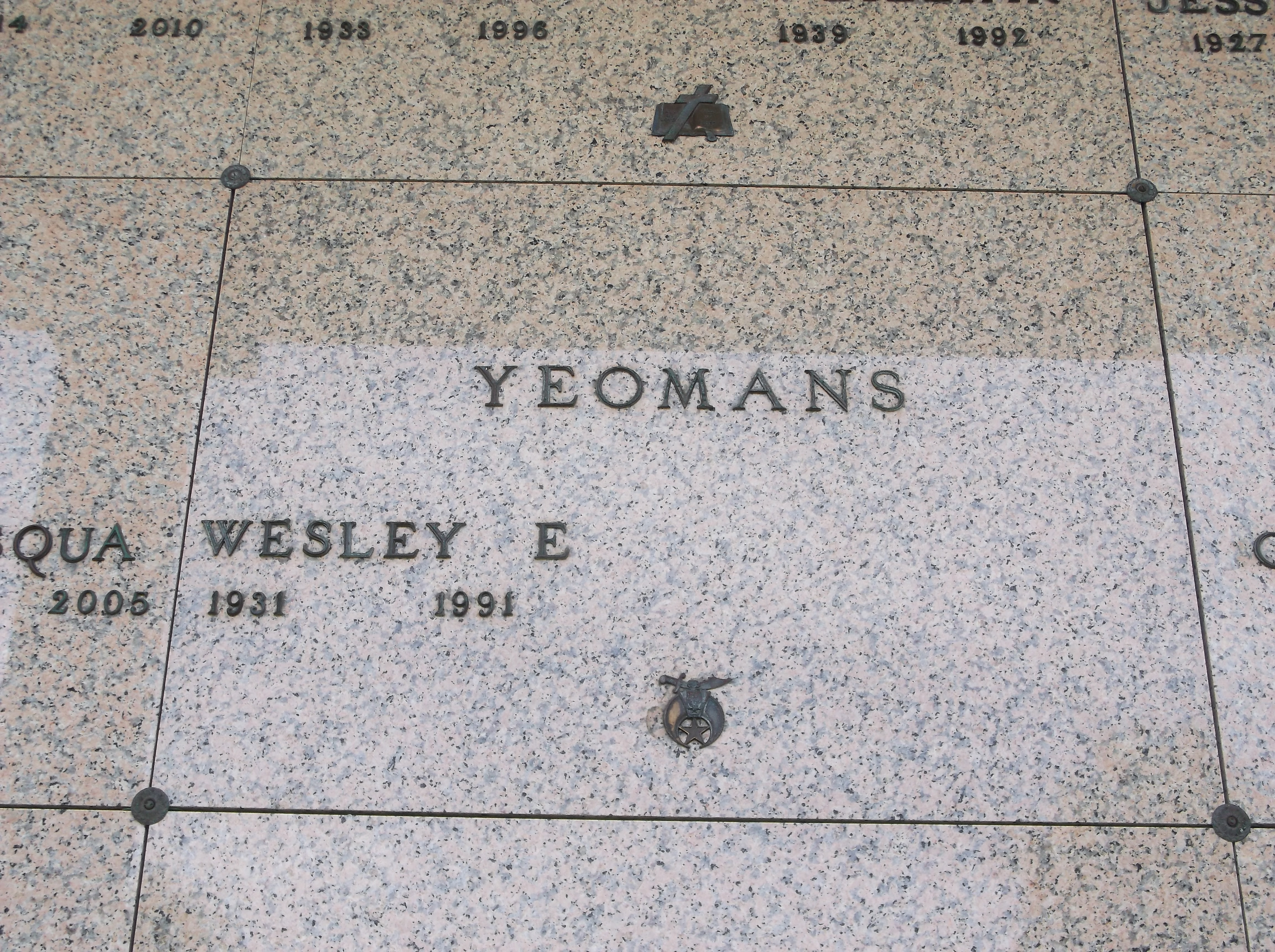 Wesley E Yeomans