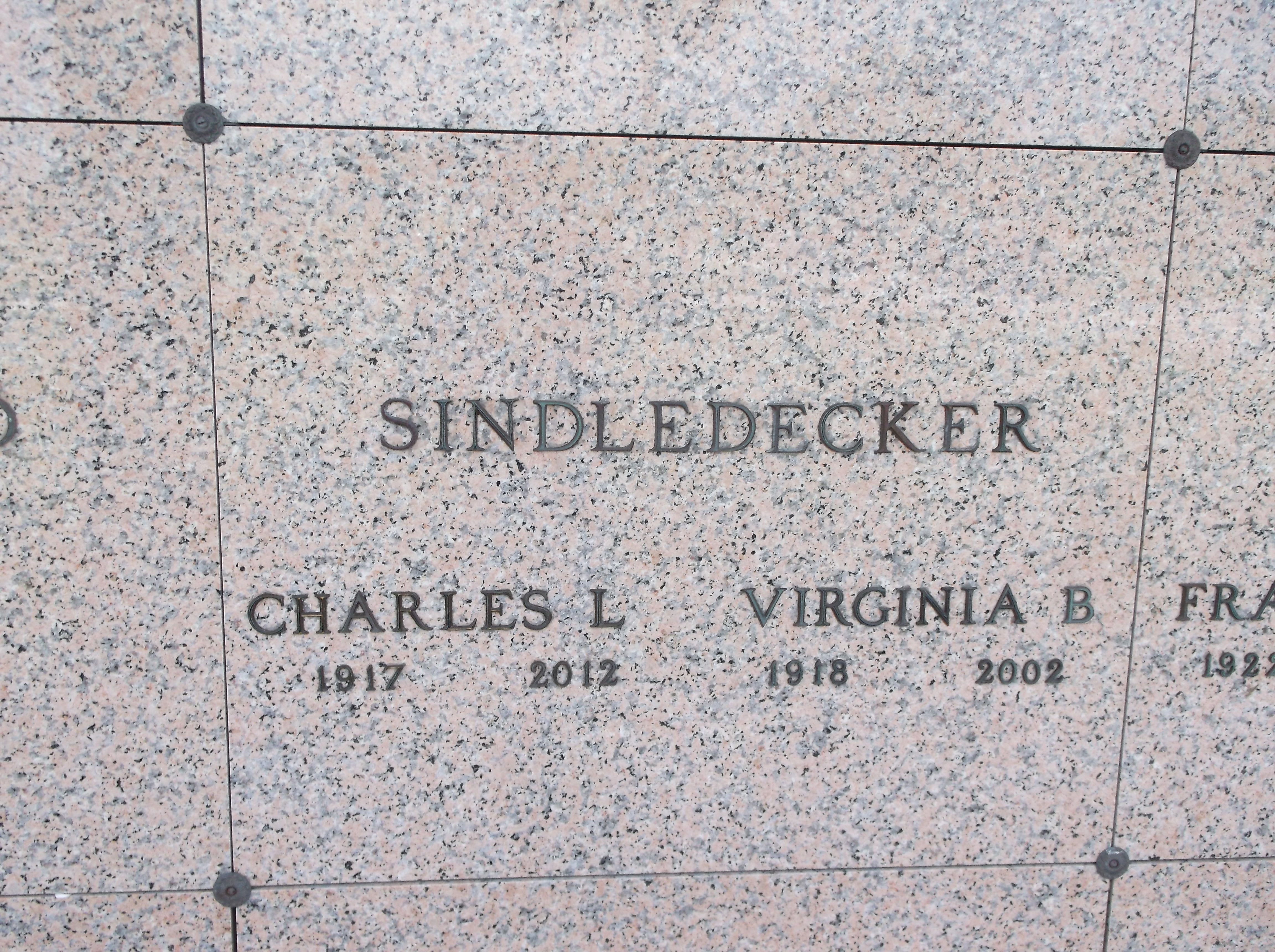 Charles L Sindledecker