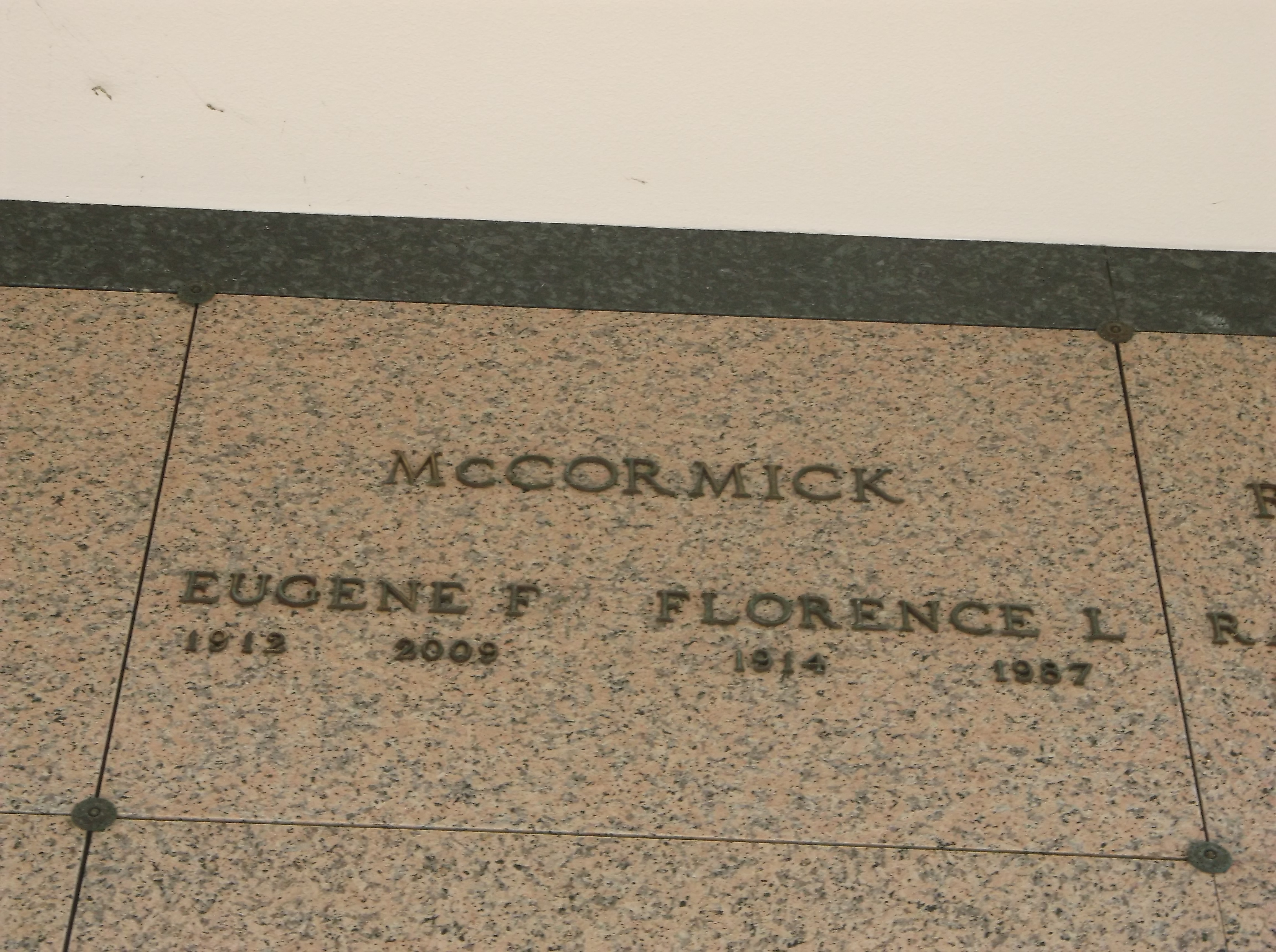 Eugene F McCormick
