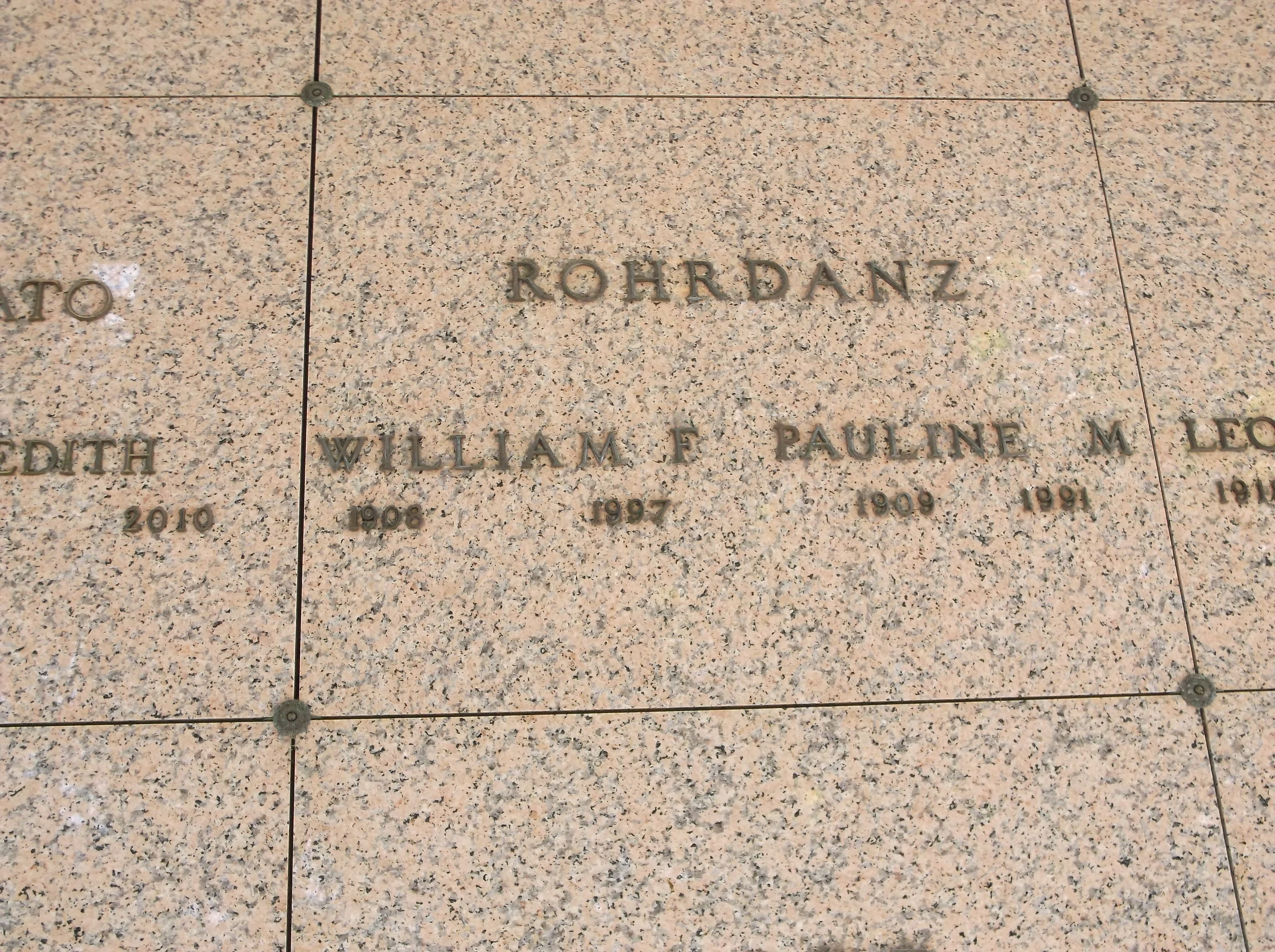 William F Rohrdanz