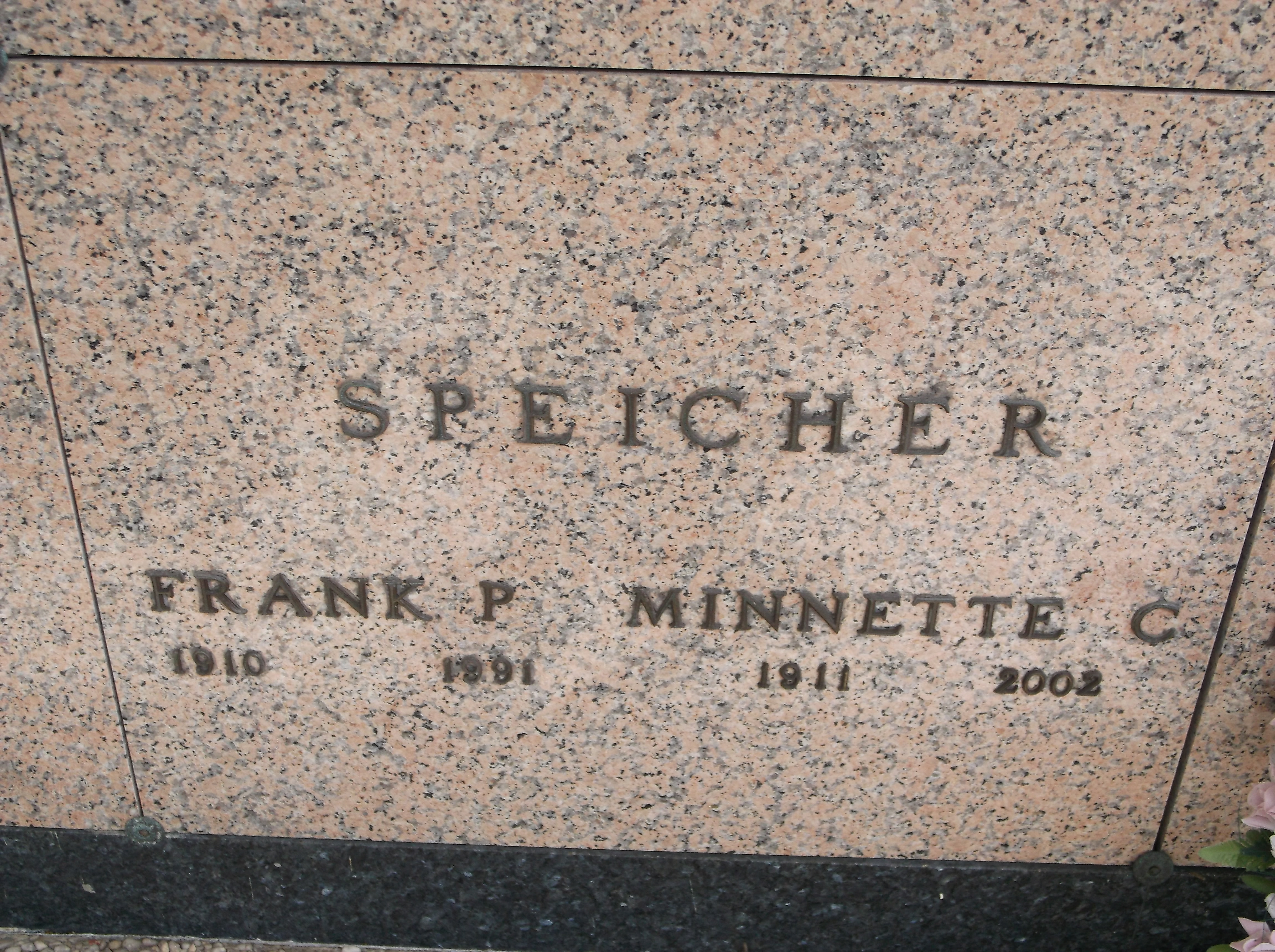 Frank P Speicher