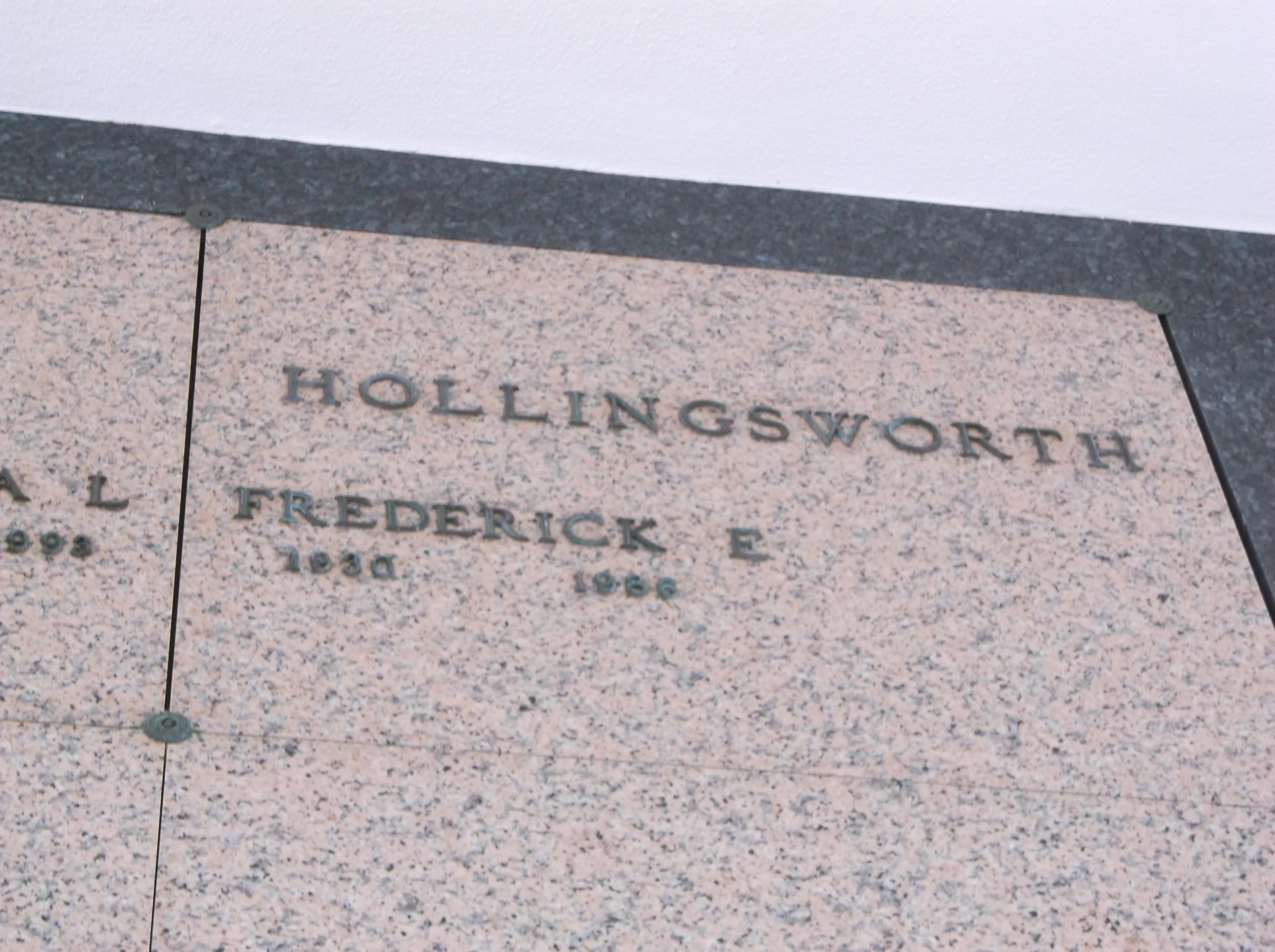 Frederick E Hollingsworth