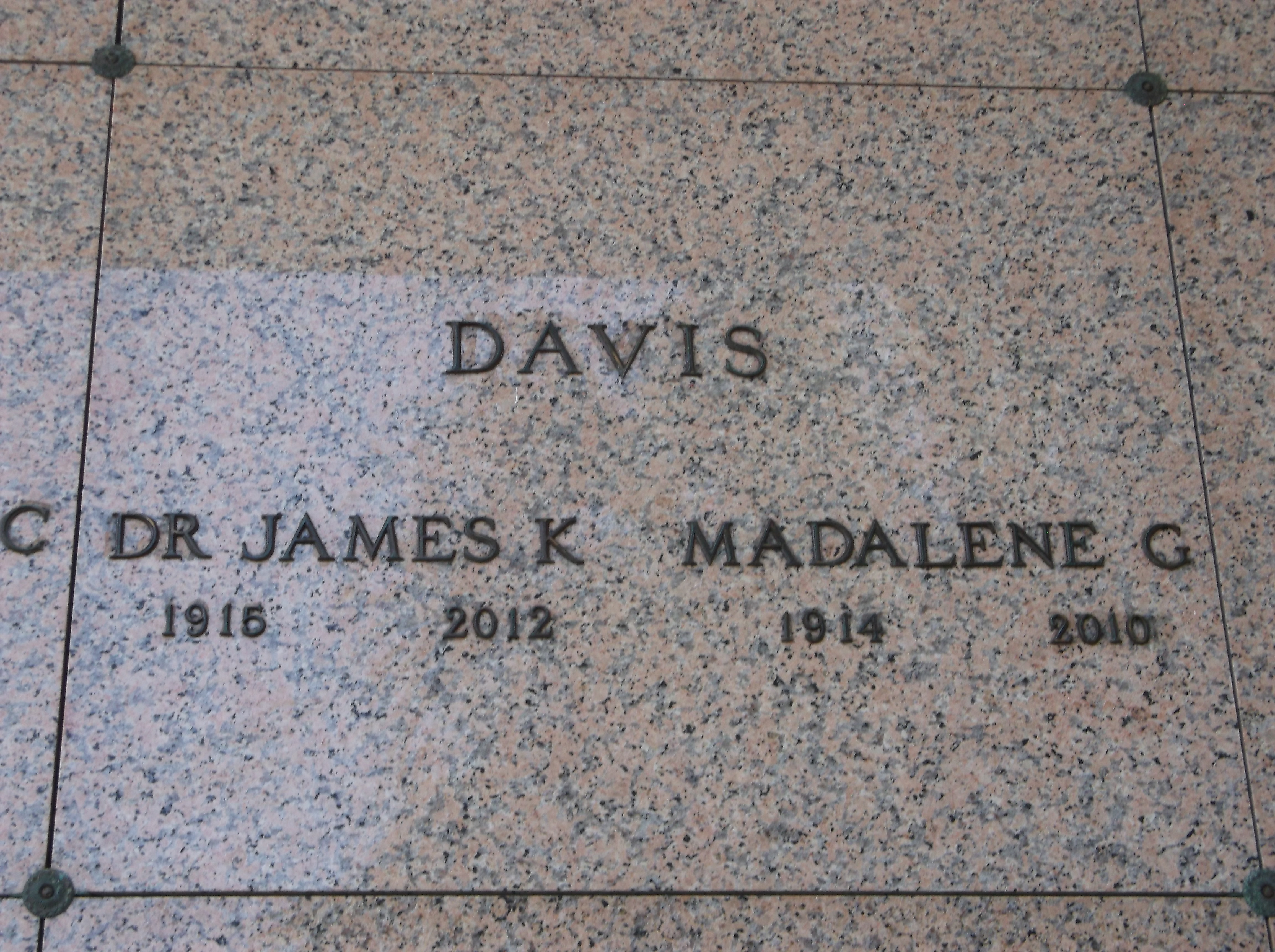 Dr James K Davis