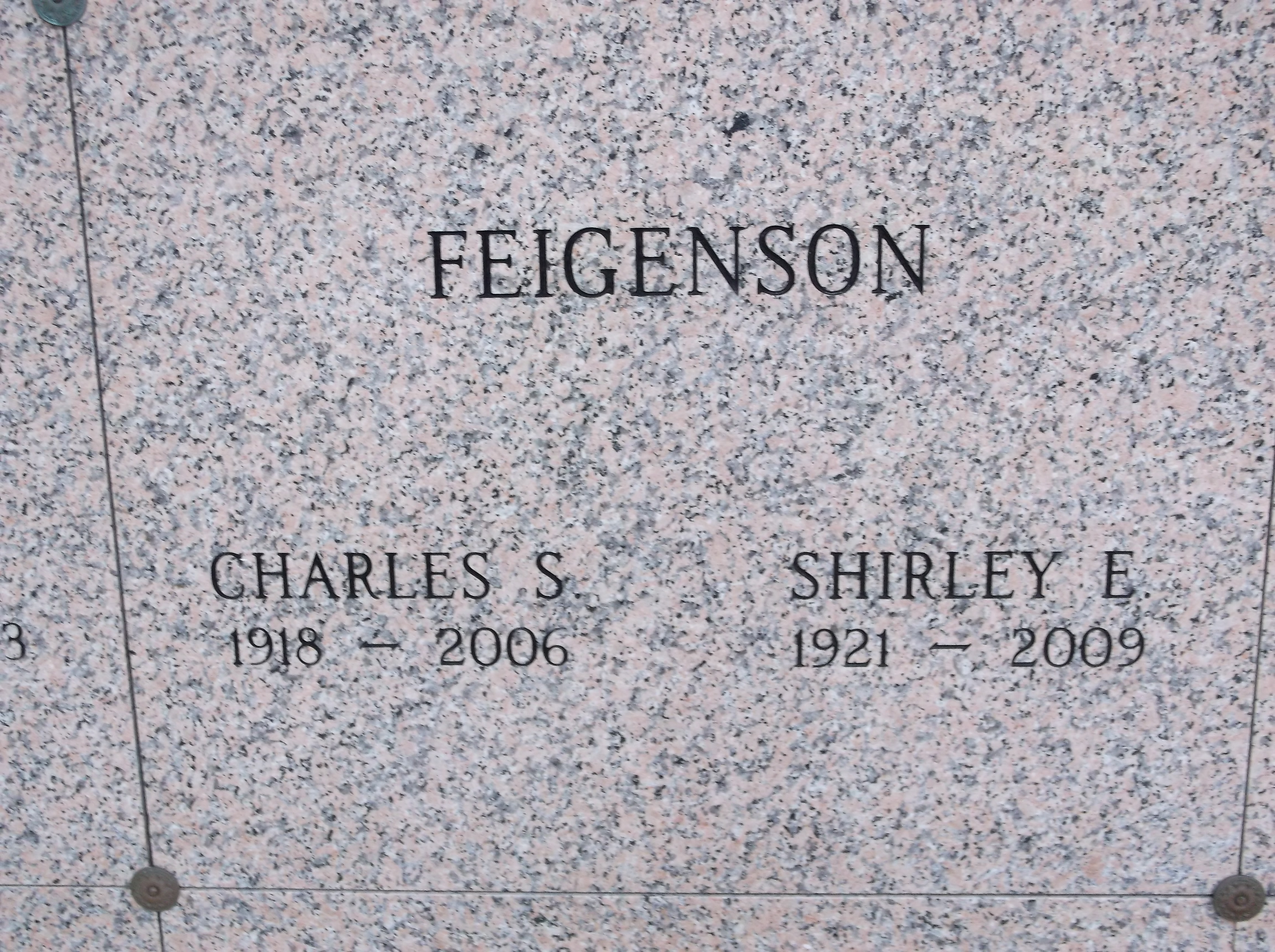 Charles S Feigenson