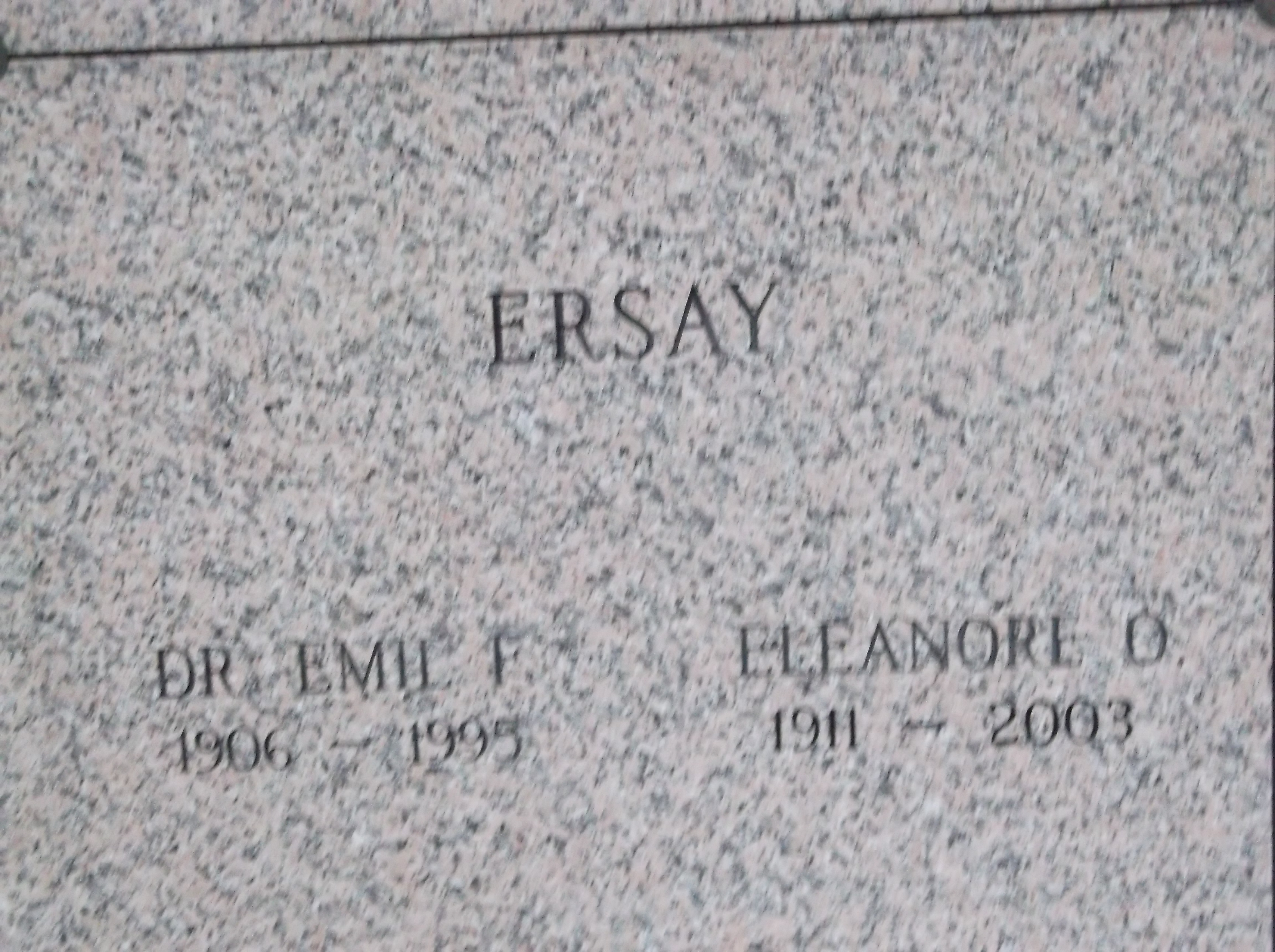 Dr Emil F Ersay