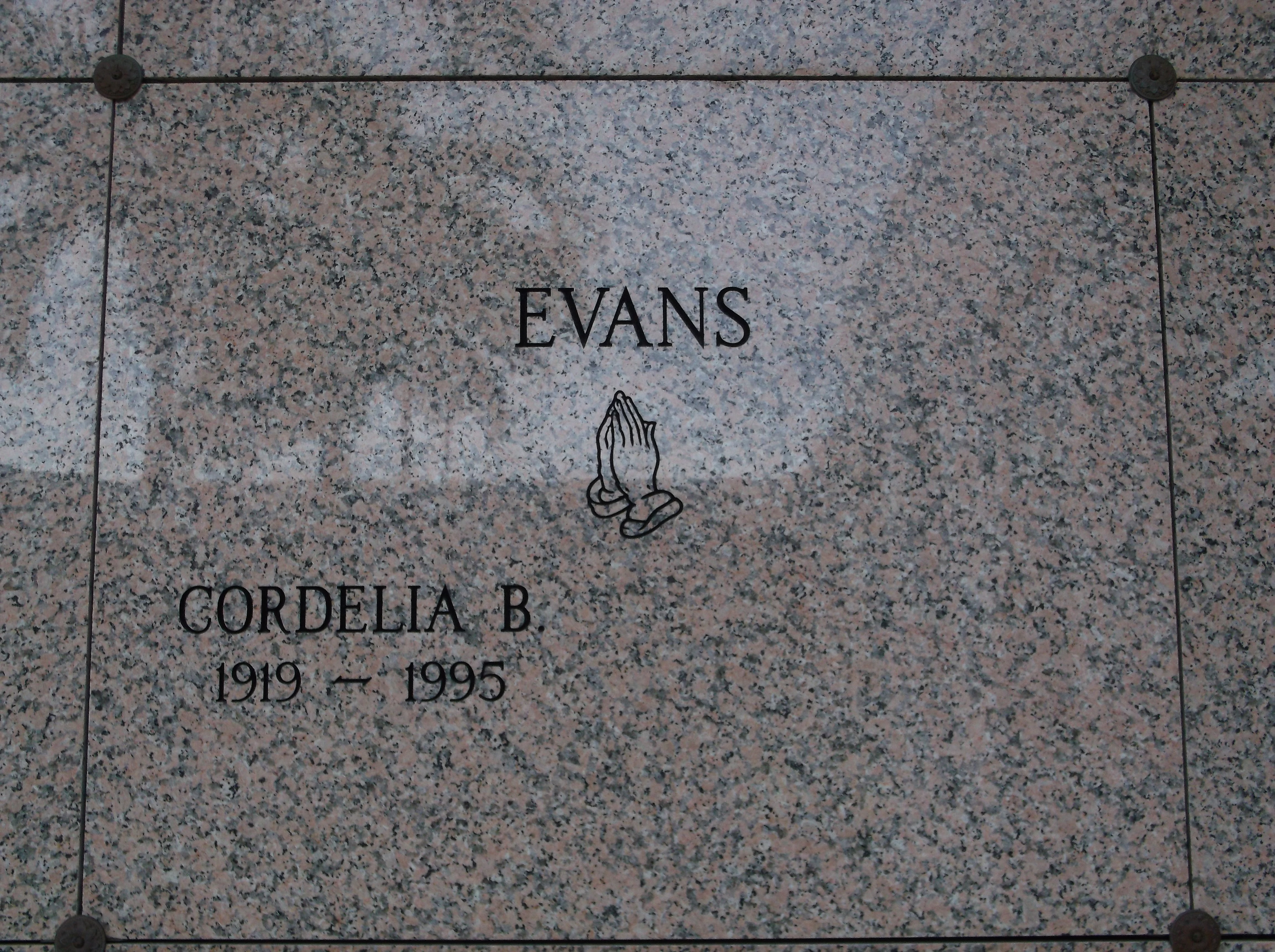Cordelia B Evans