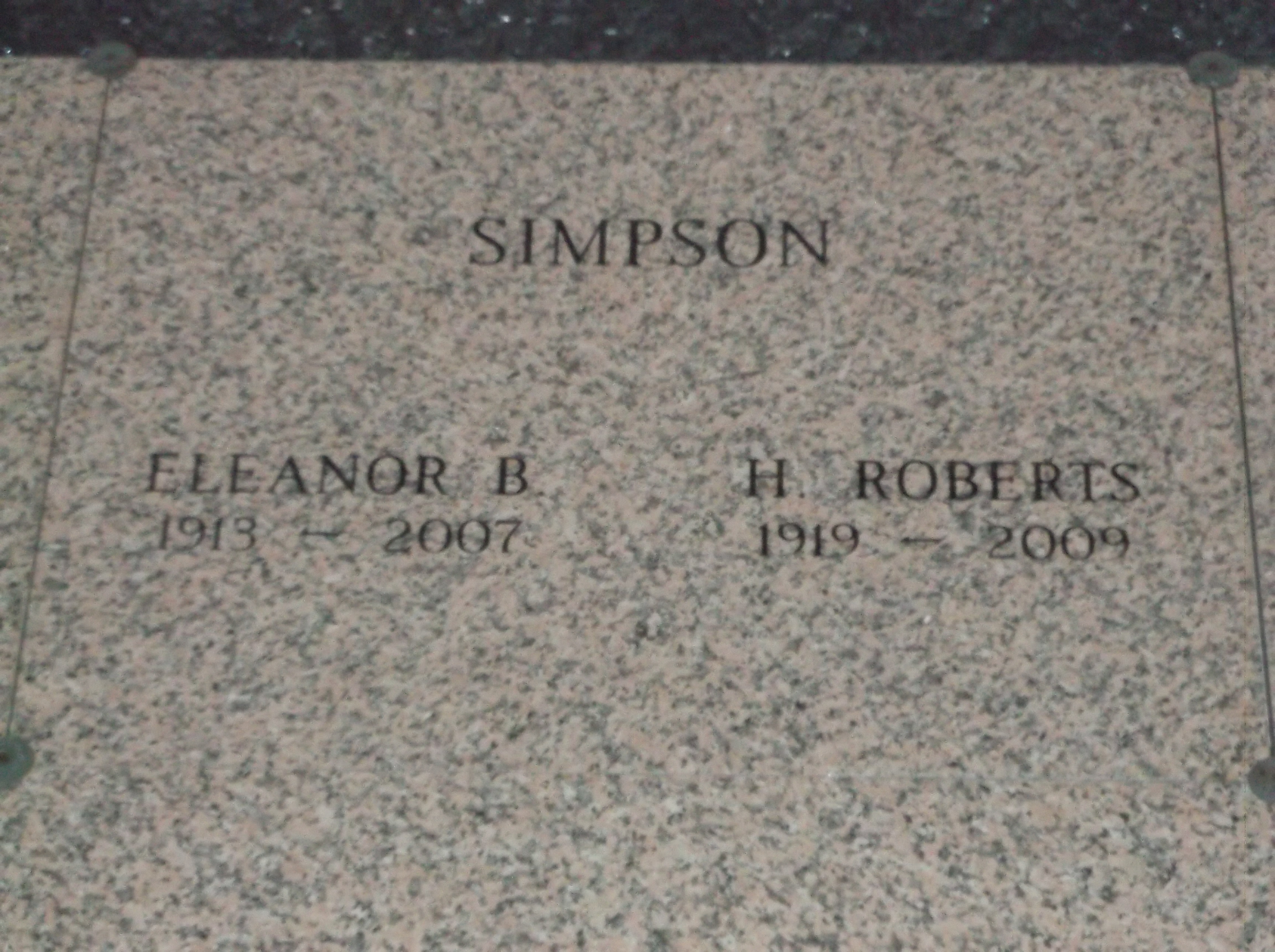 H Roberts Simpson