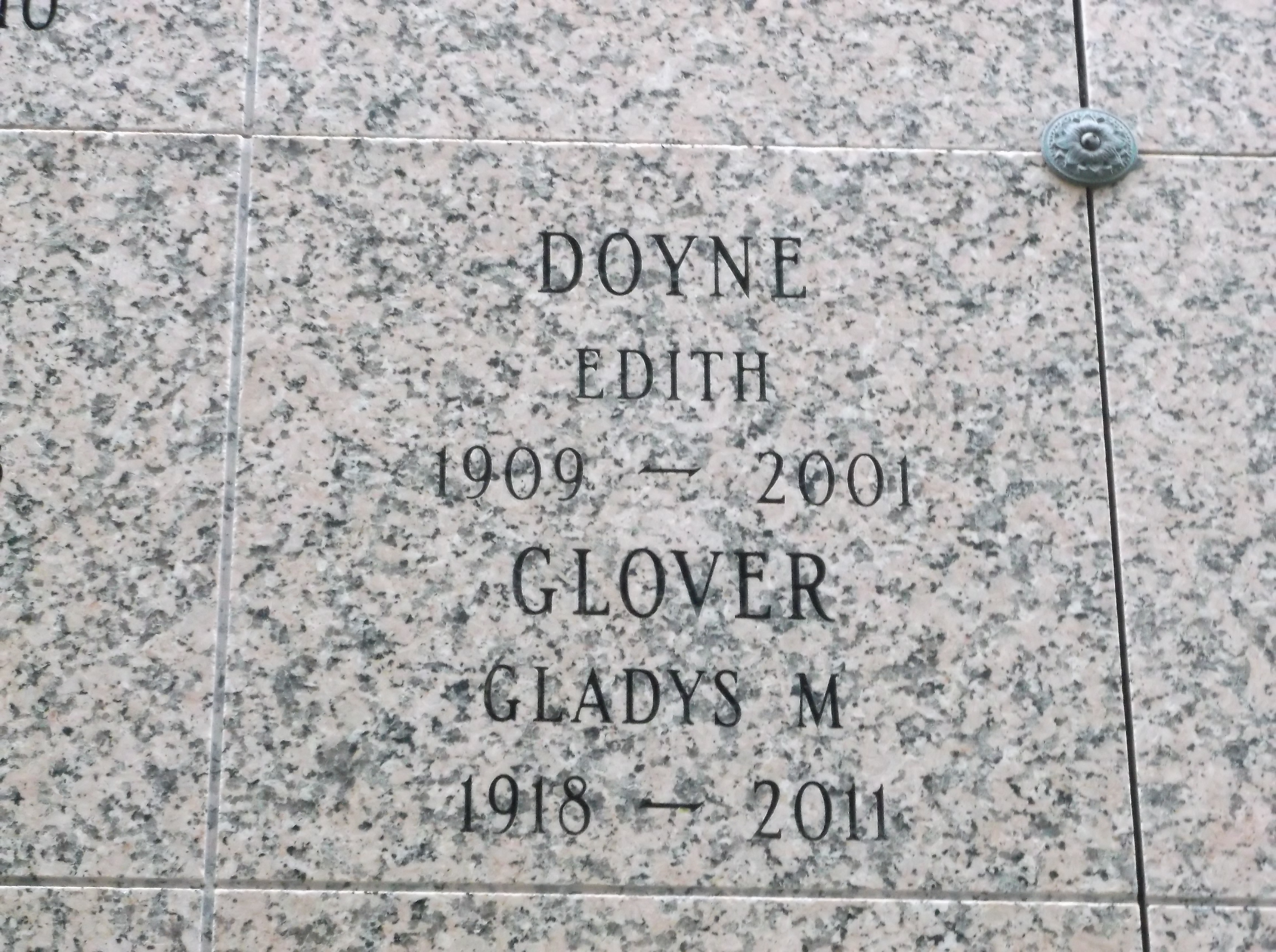 Gladys M Glover