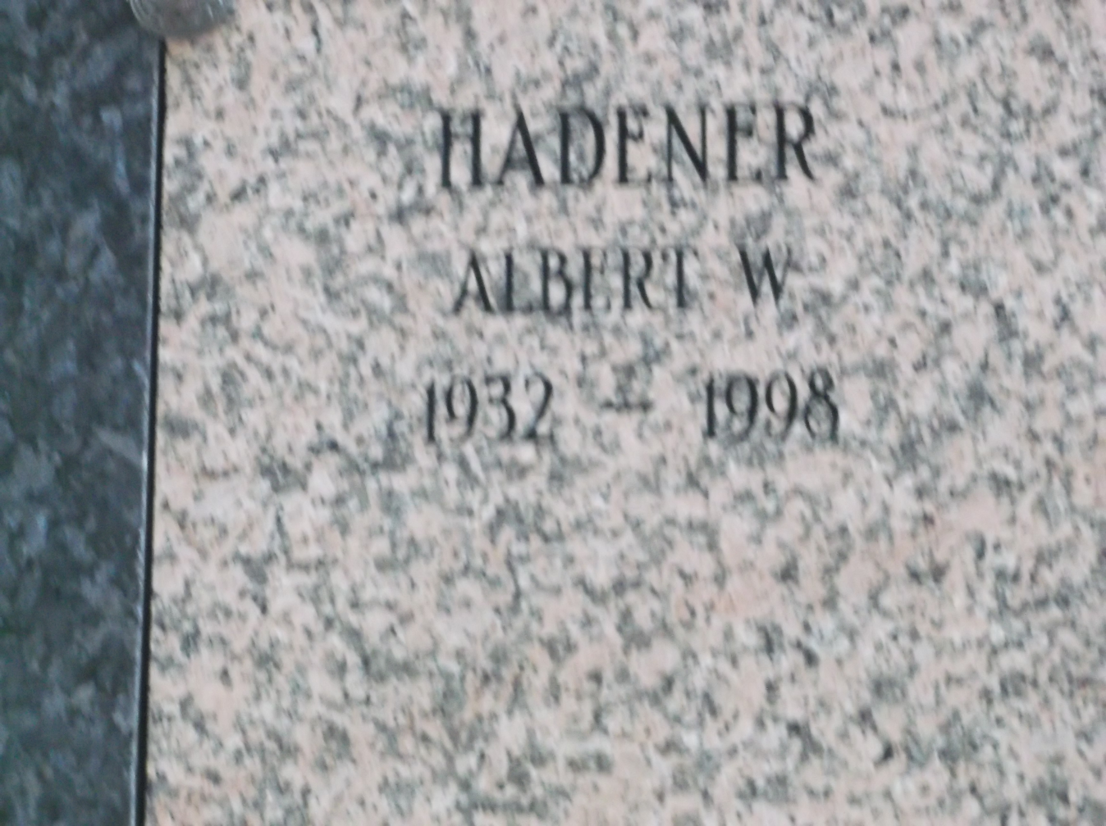 Albert W Hadener