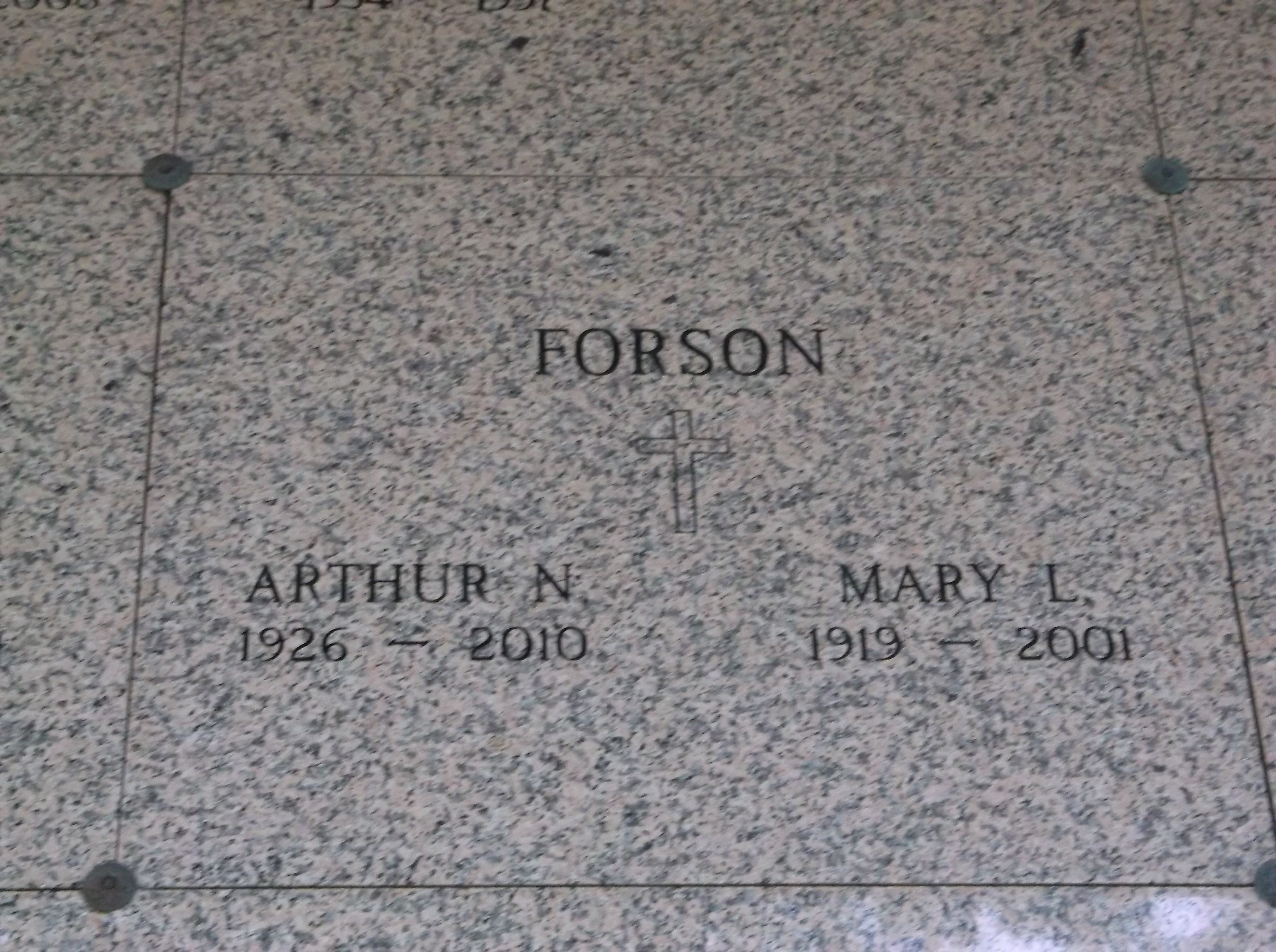Arthur N Forson
