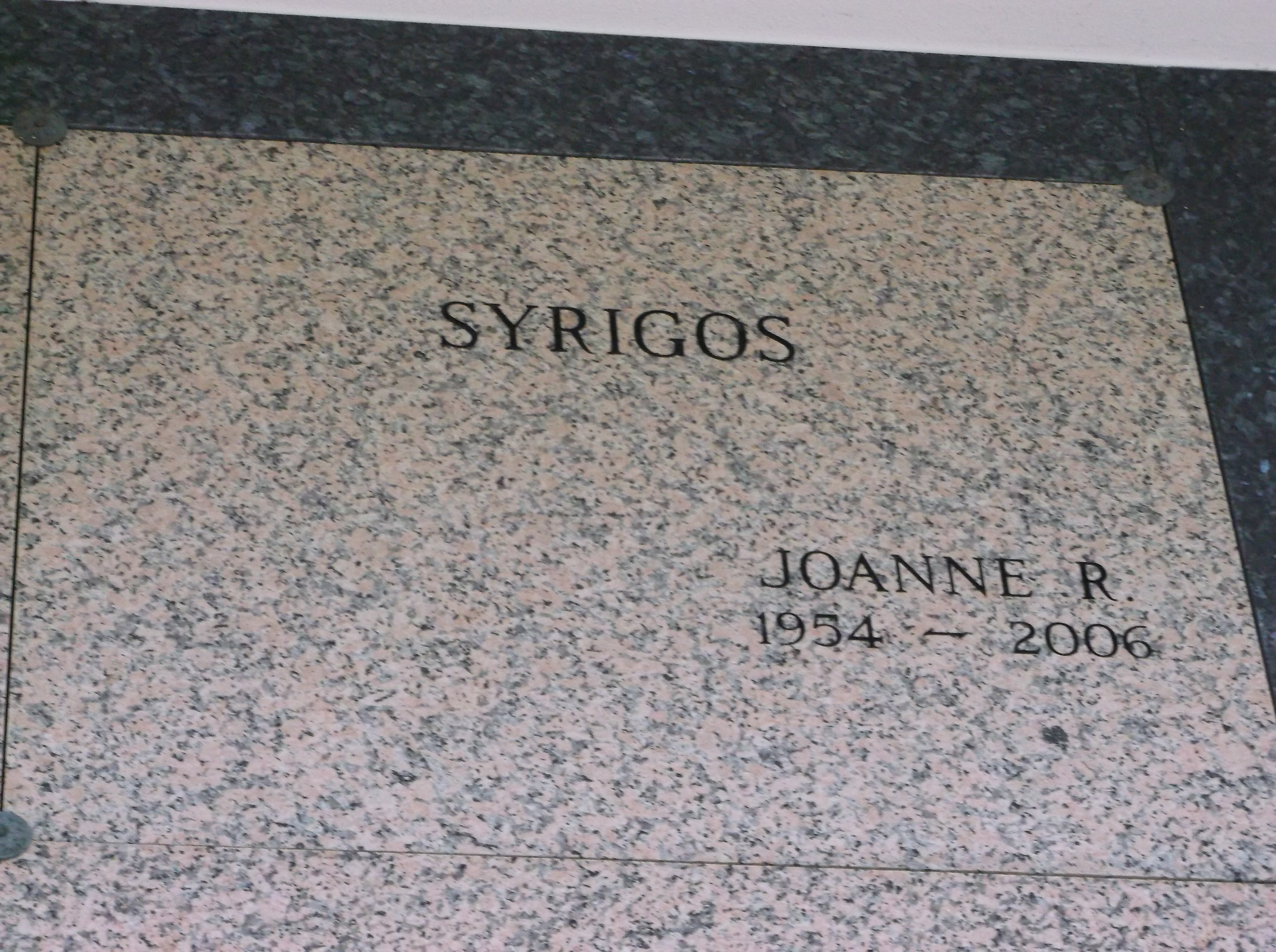 Joanne R Syrigos