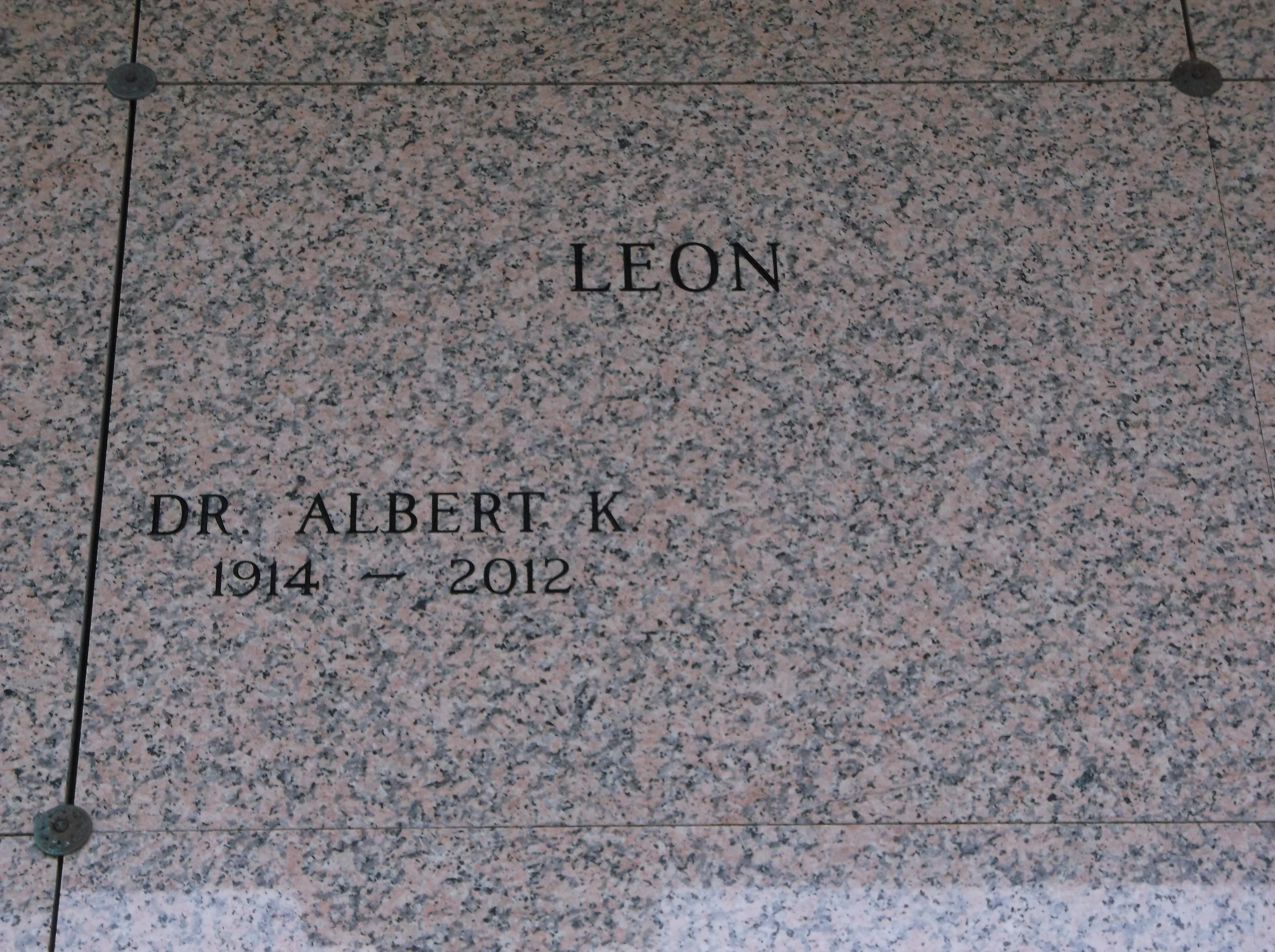 Dr Albert K Leon
