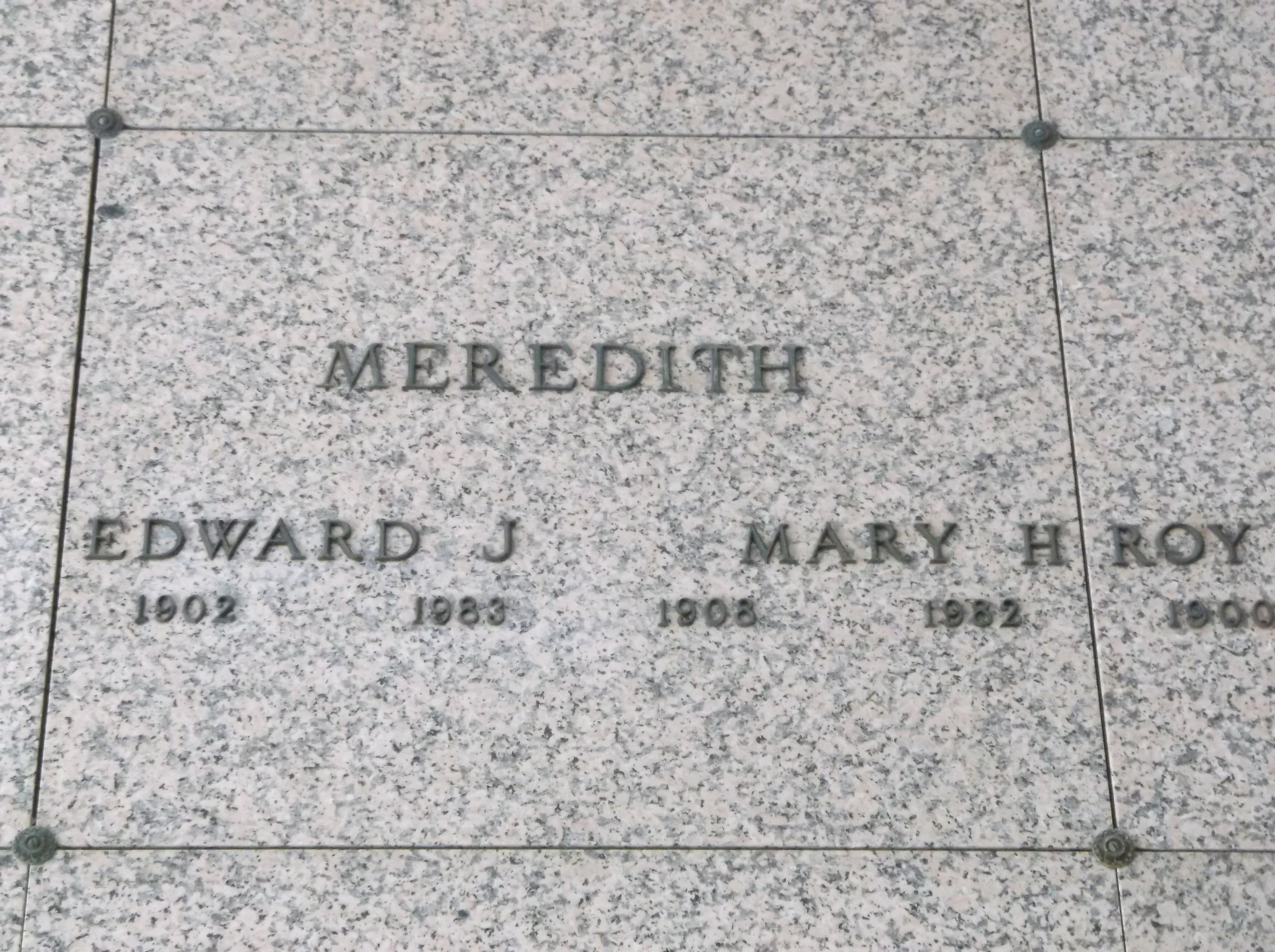 Edward J Meredith