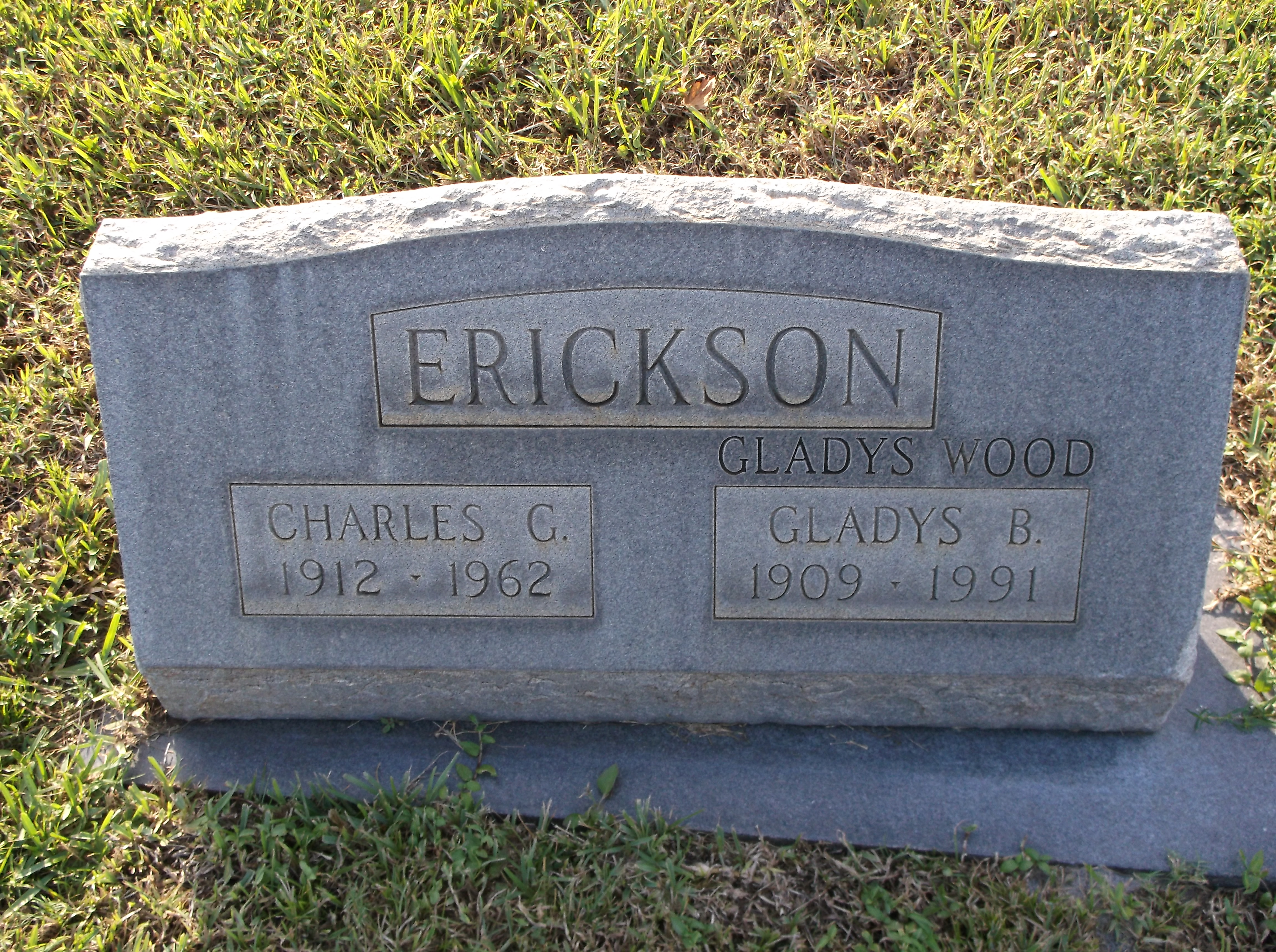 Gladys B Wood Erickson