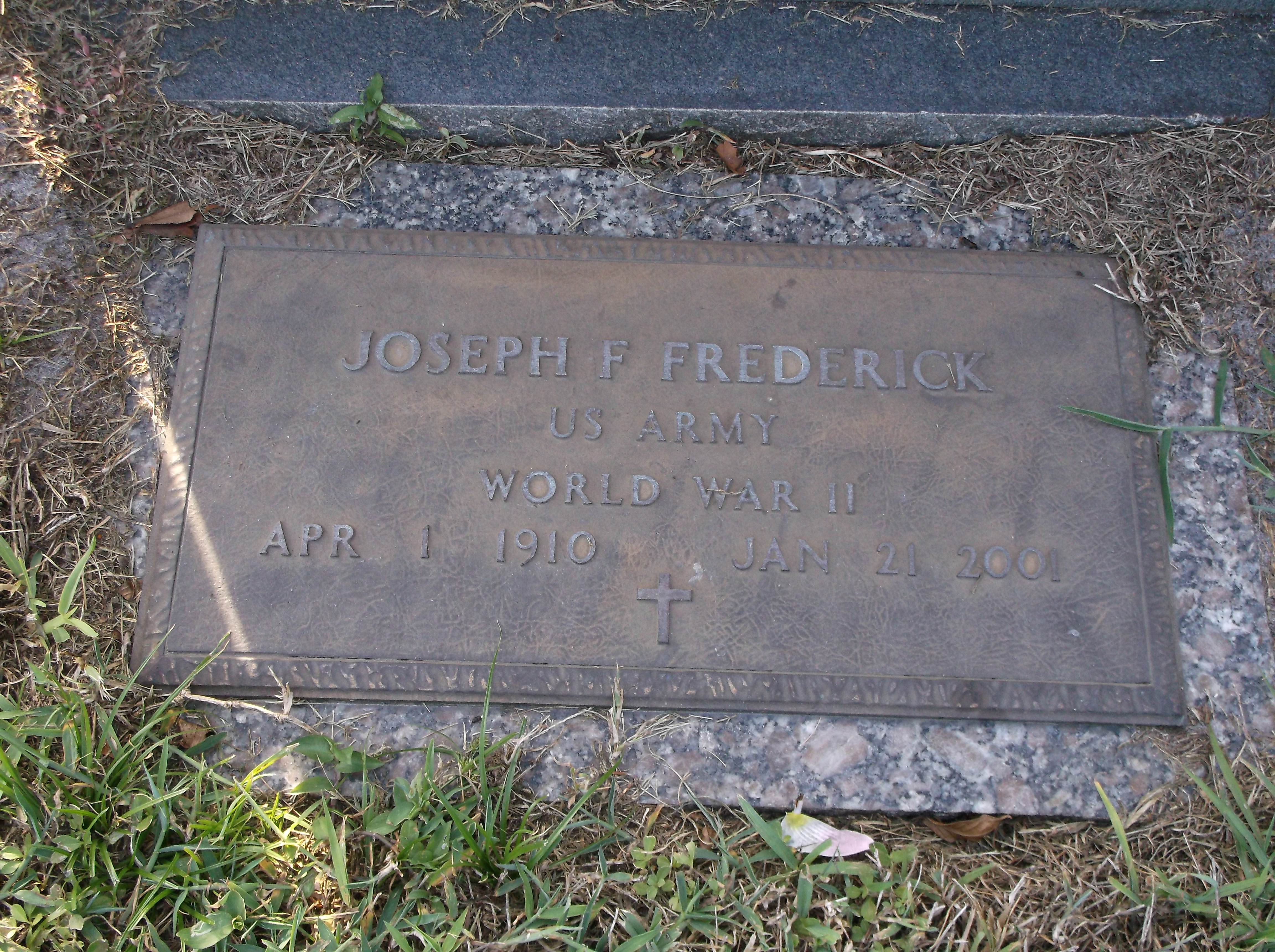 Joseph F Frederick