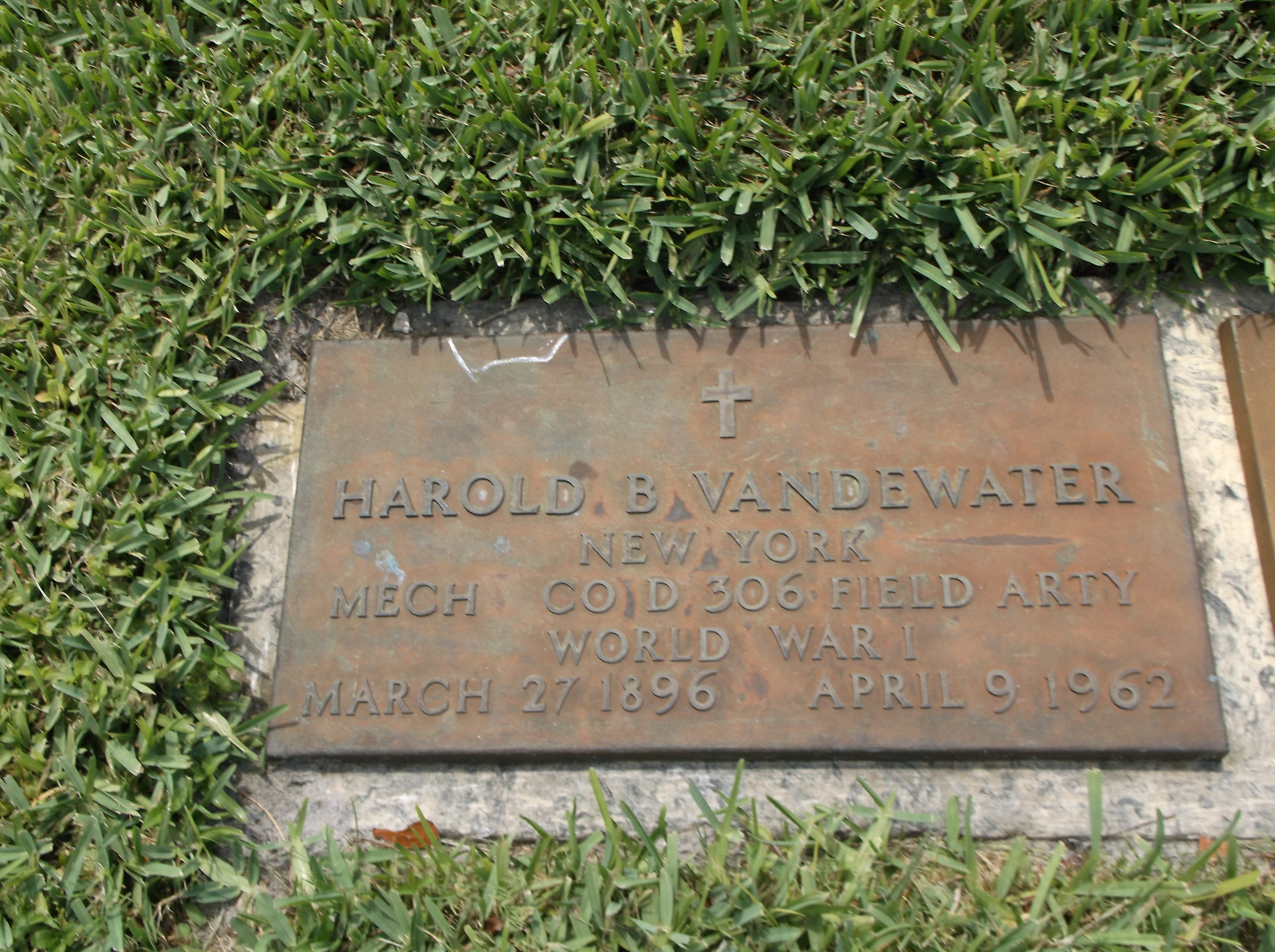 Harold B Vandewater
