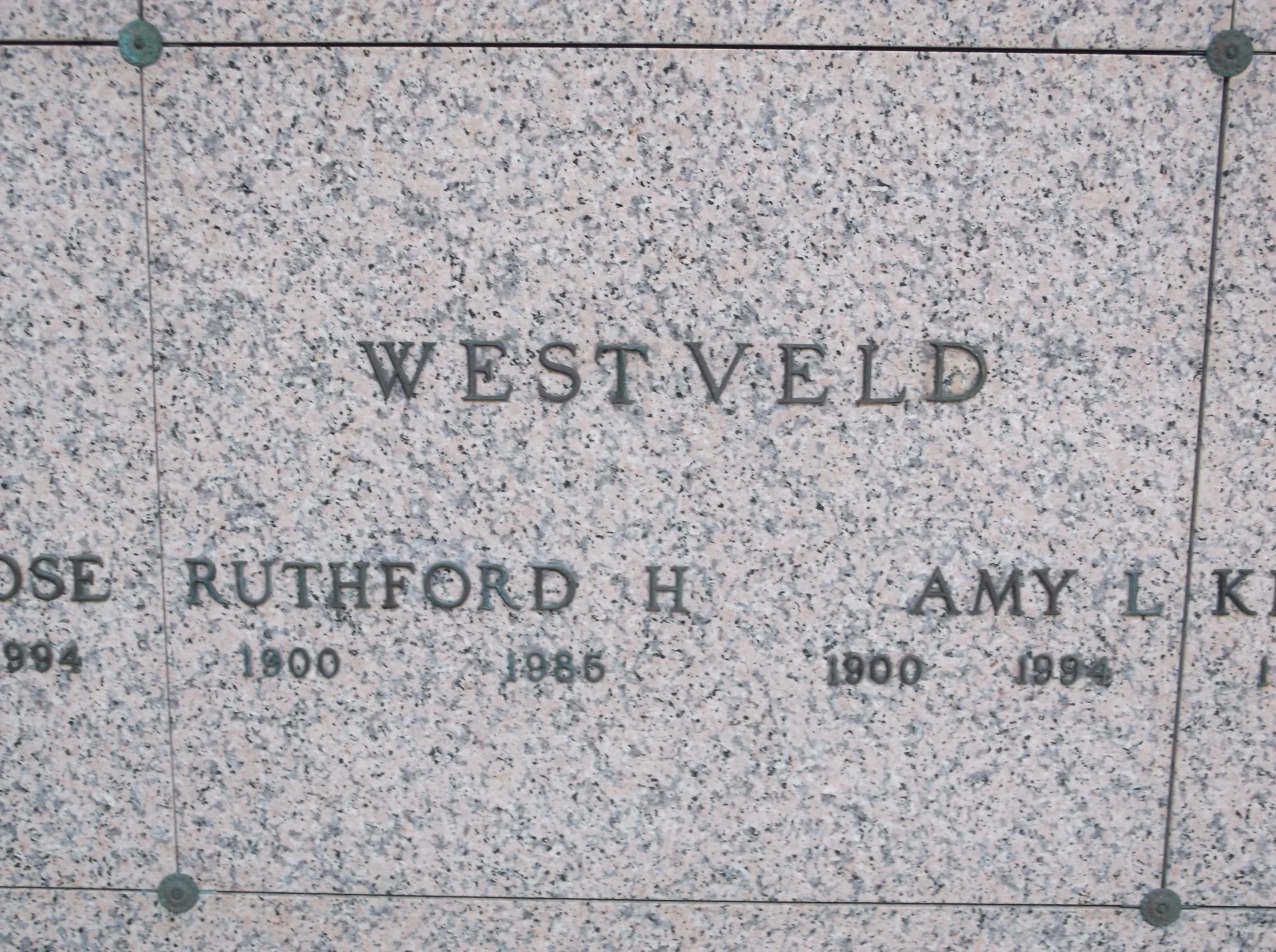 Ruthford H Westveld