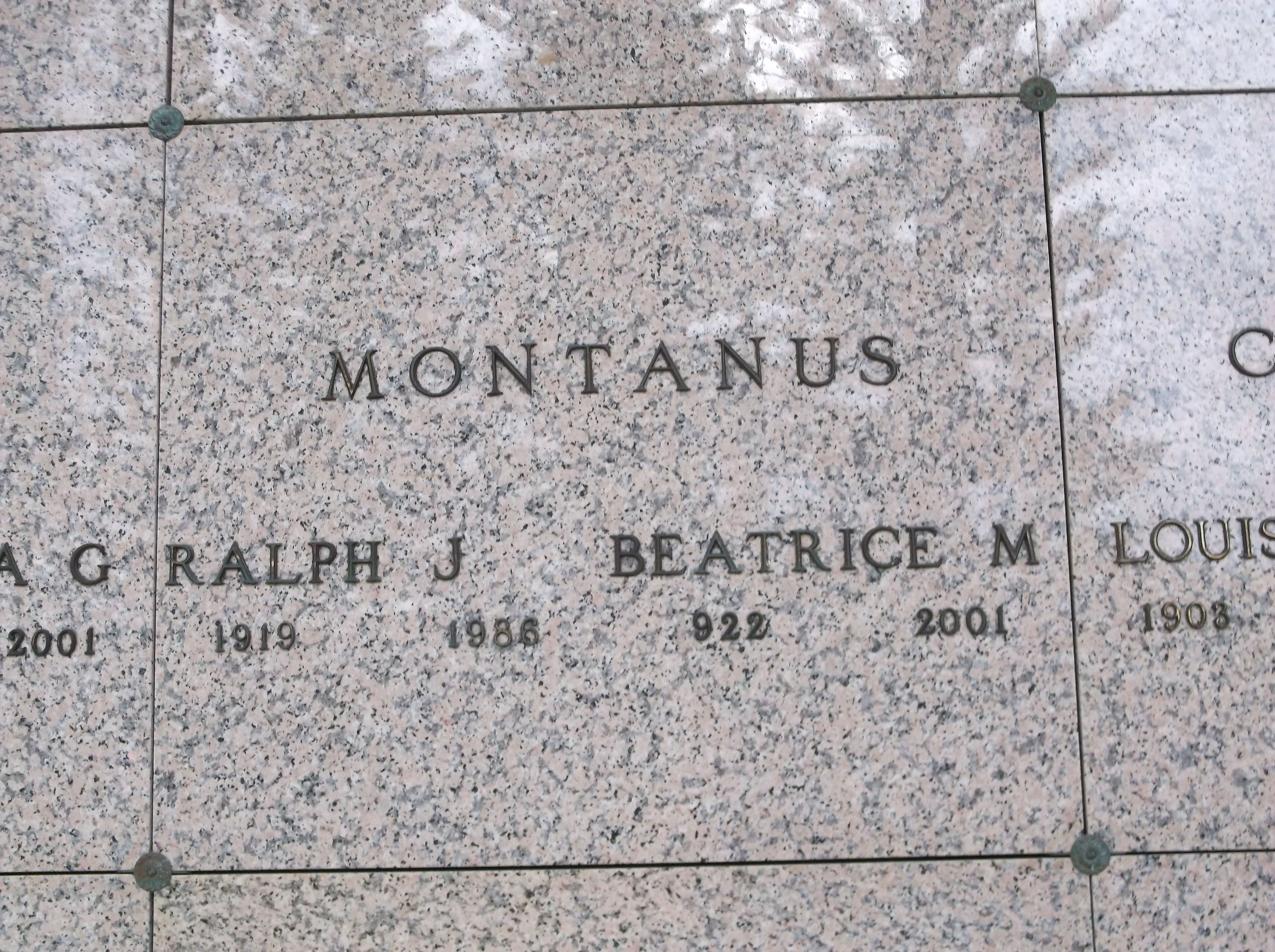 Beatrice M Montanus