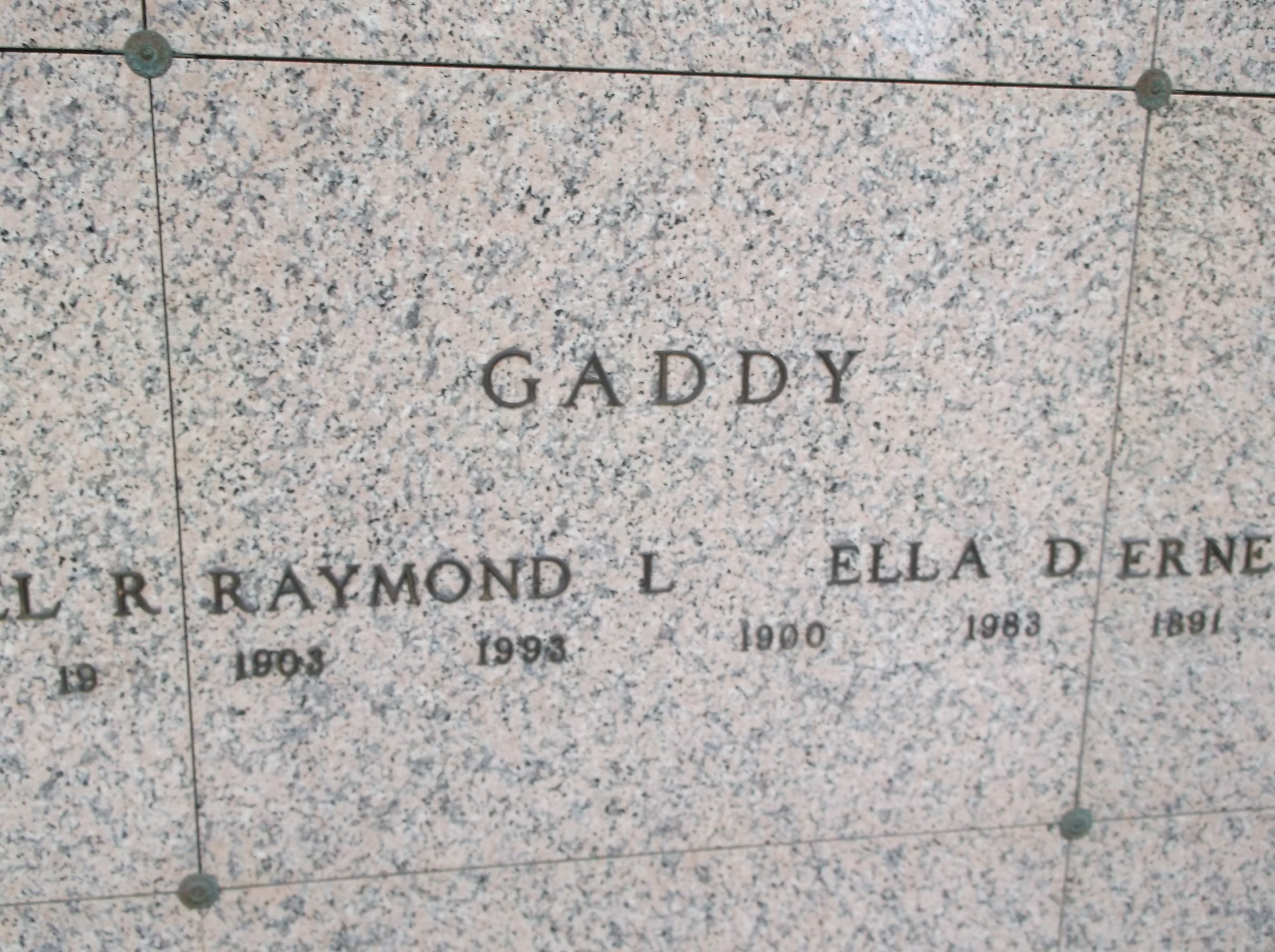 Ella D Gaddy