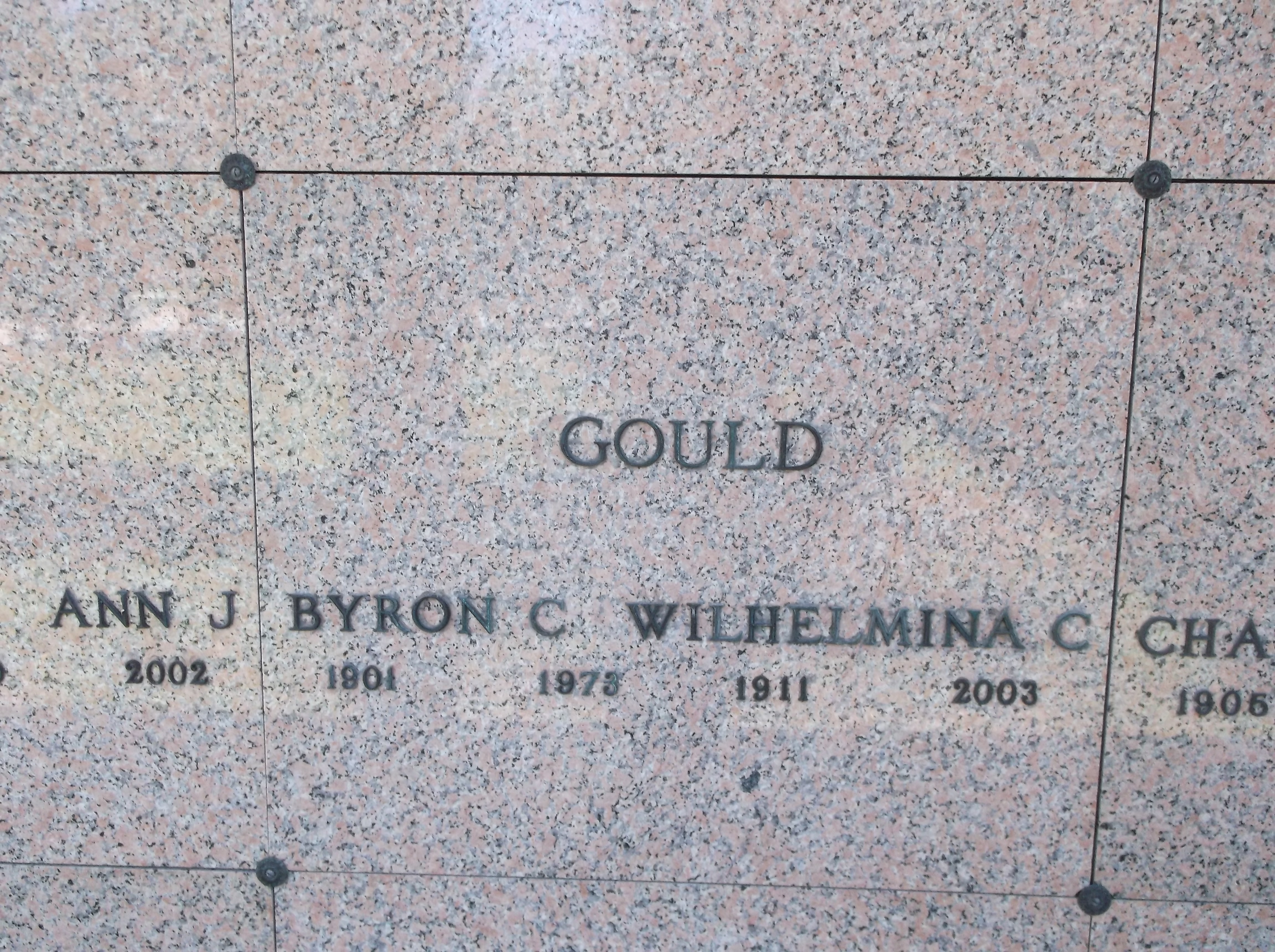 Wilhelmina C Gould