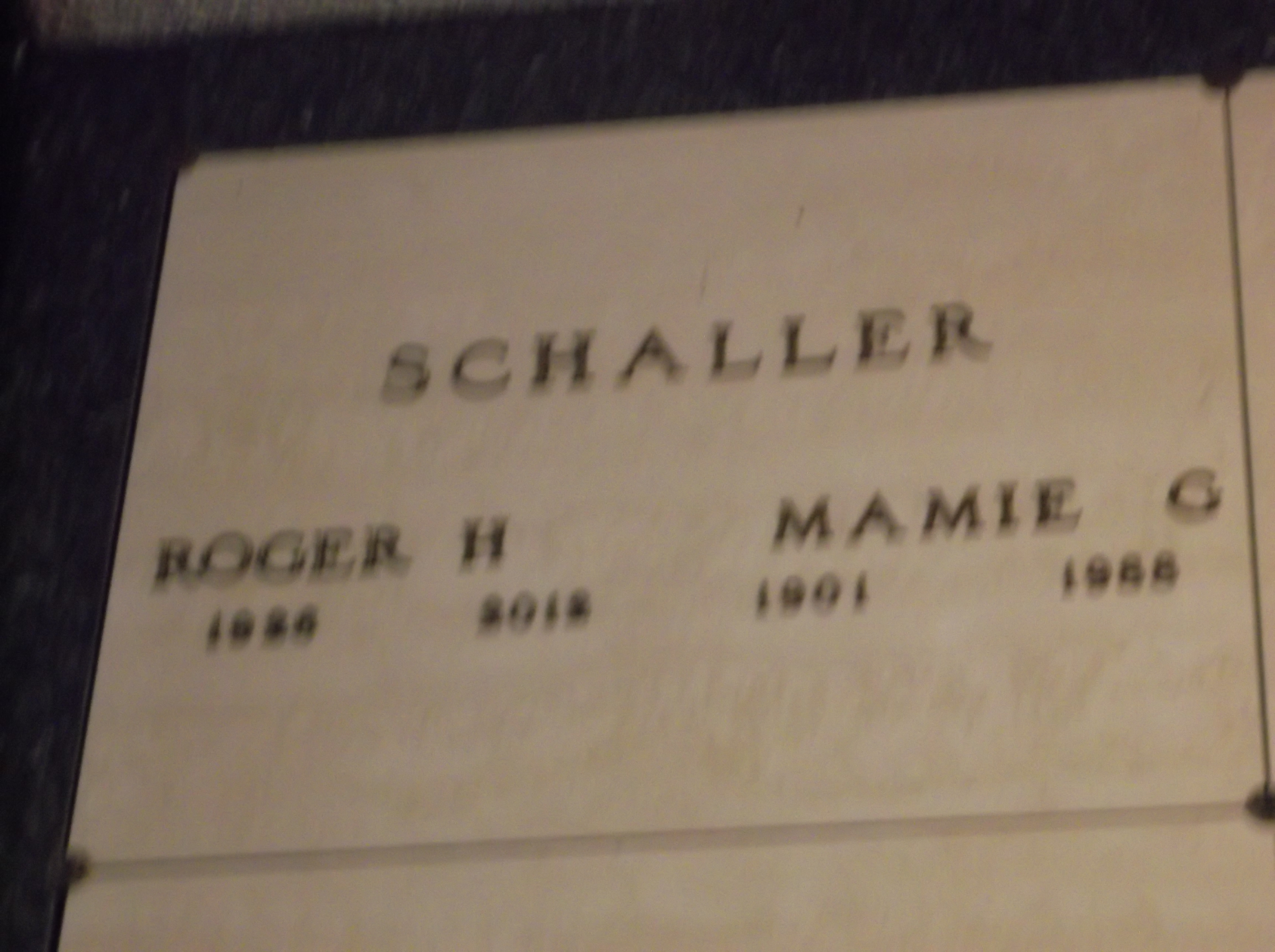 Mamie G Schaller