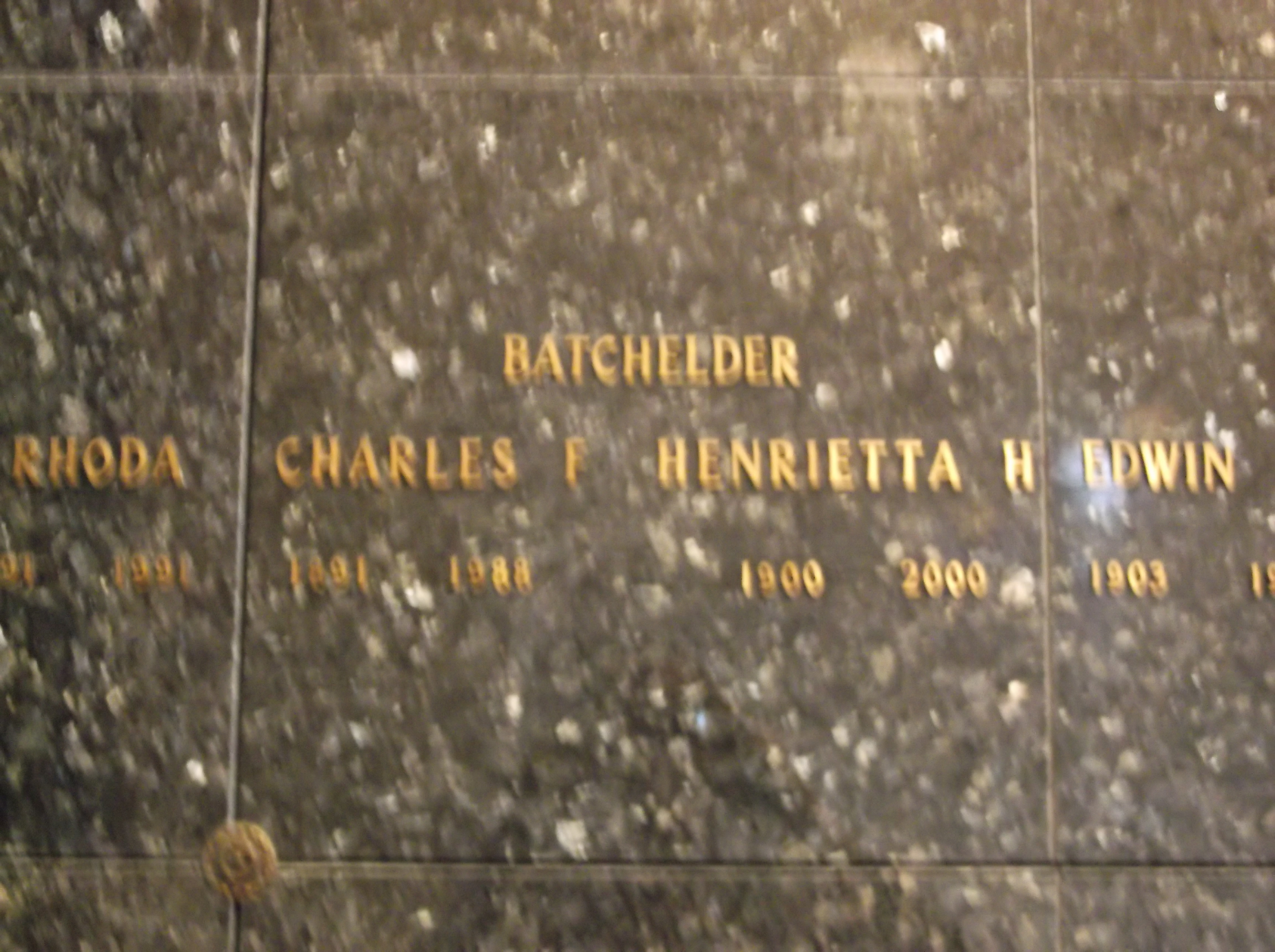 Charles F Batchelder
