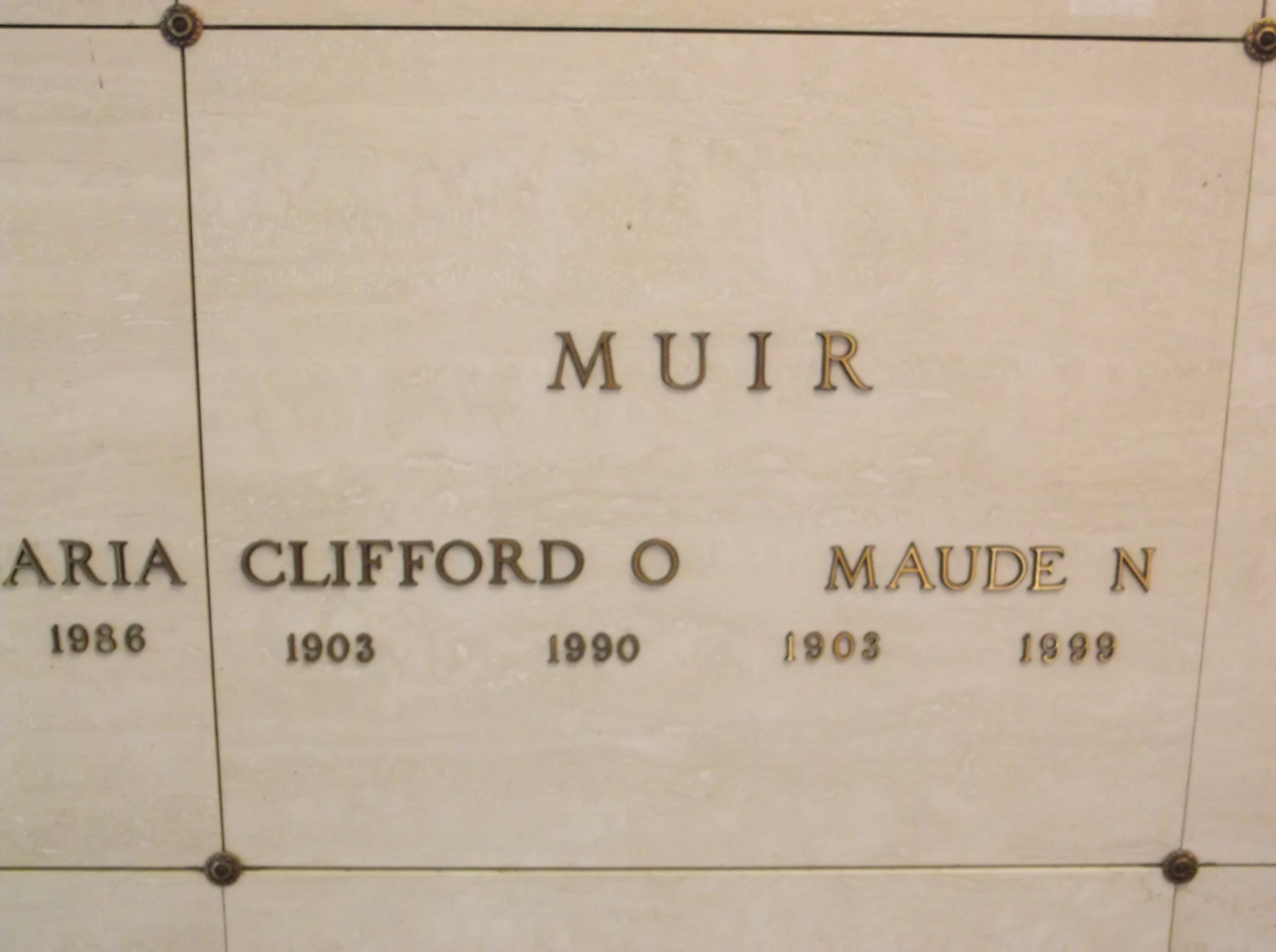 Maude N Muir