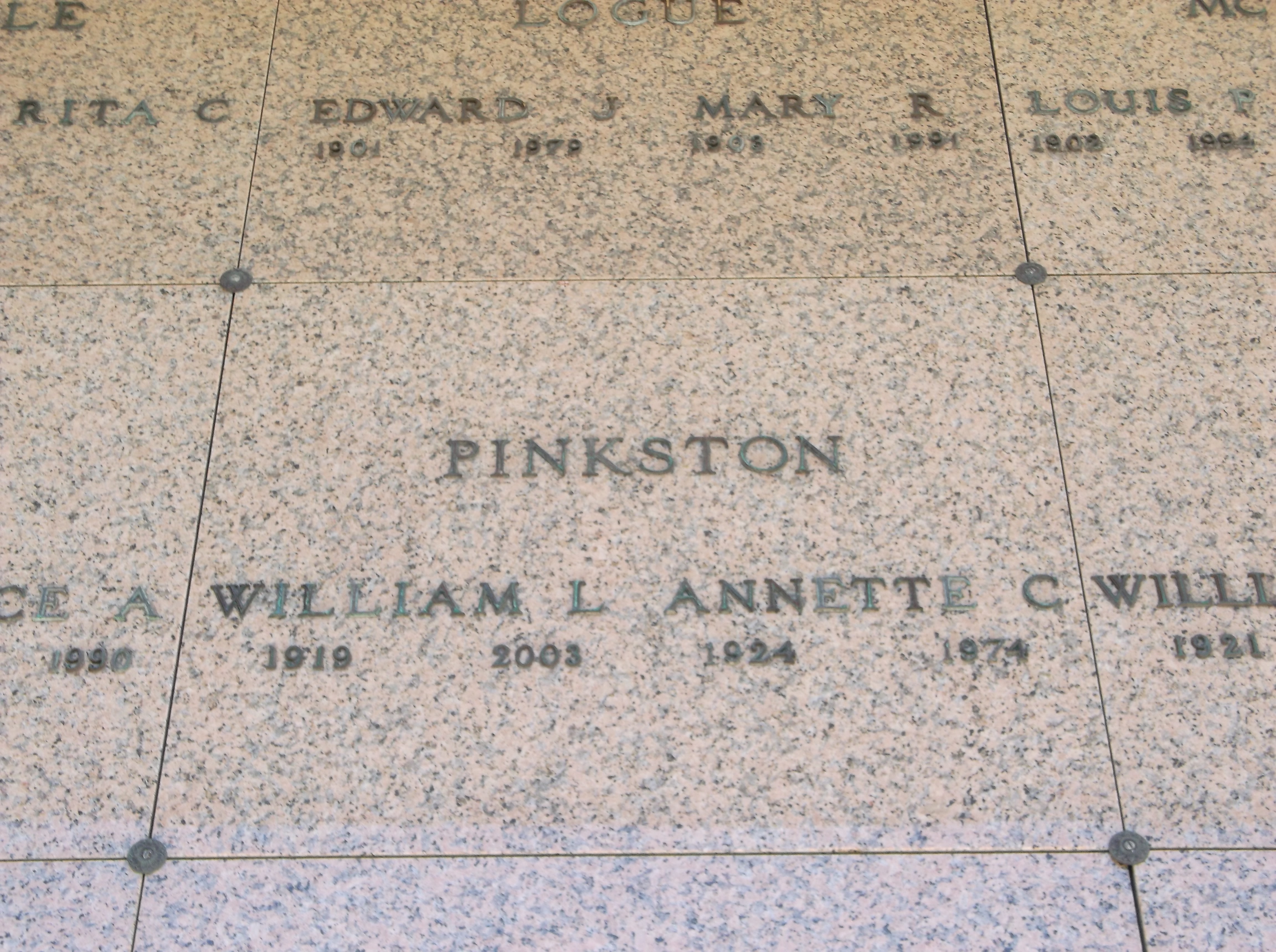 William L Pinkston