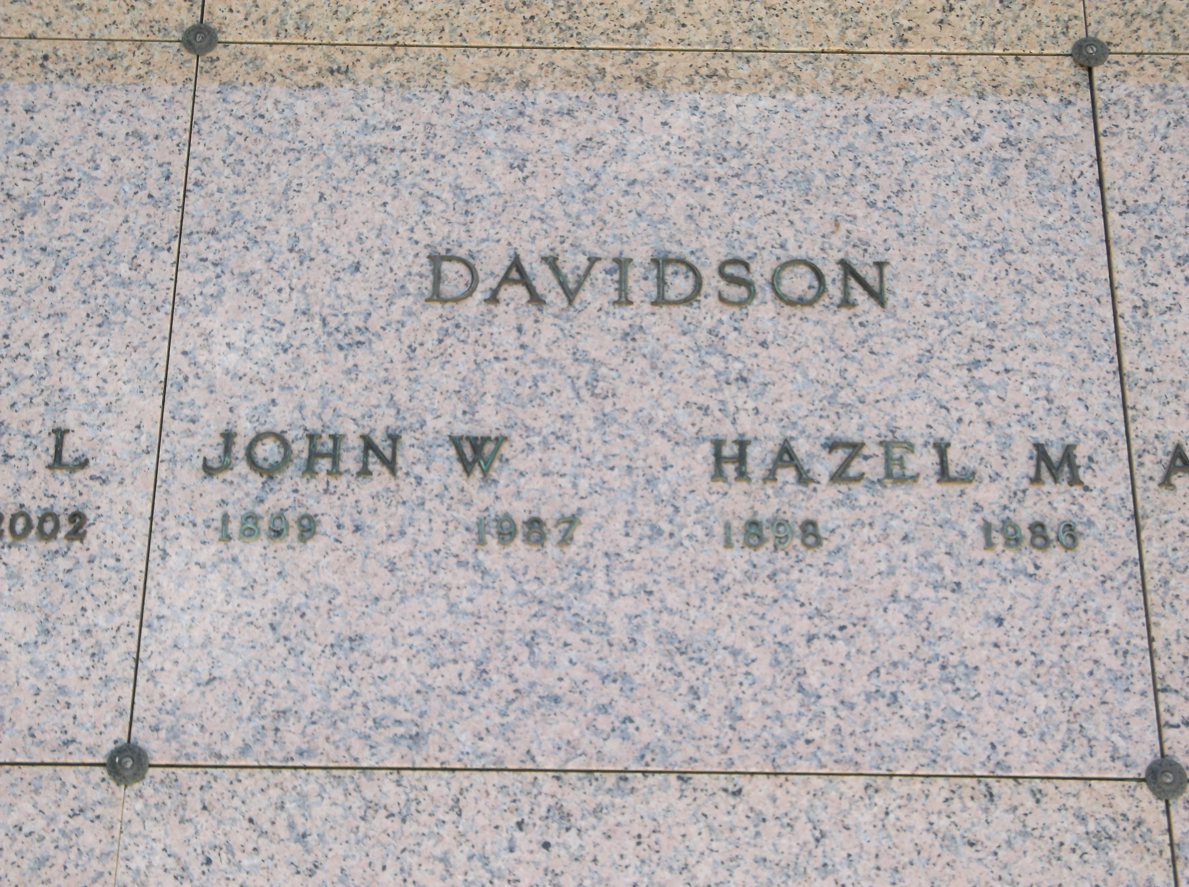 Hazel M Davidson