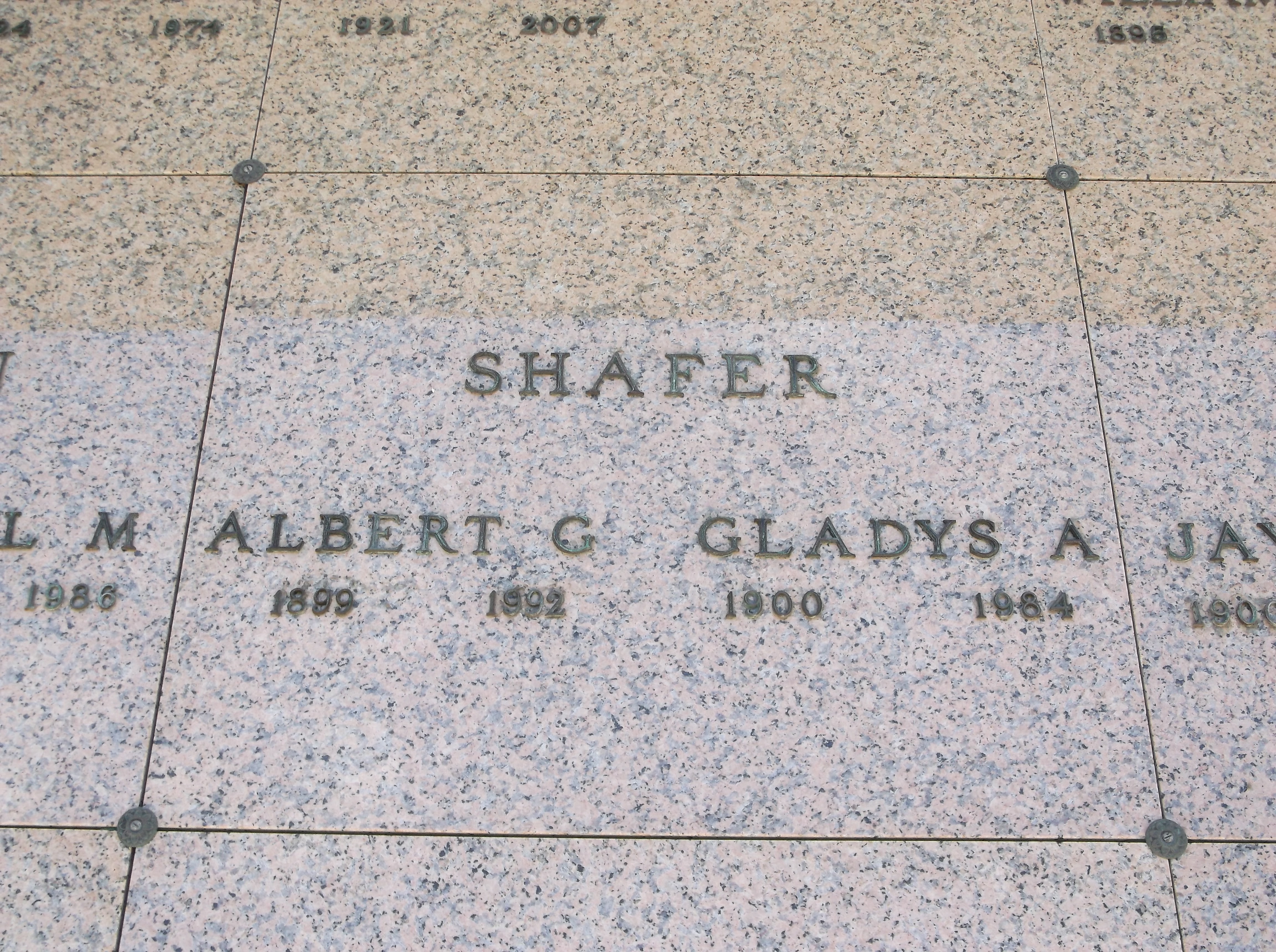 Albert G Shafer