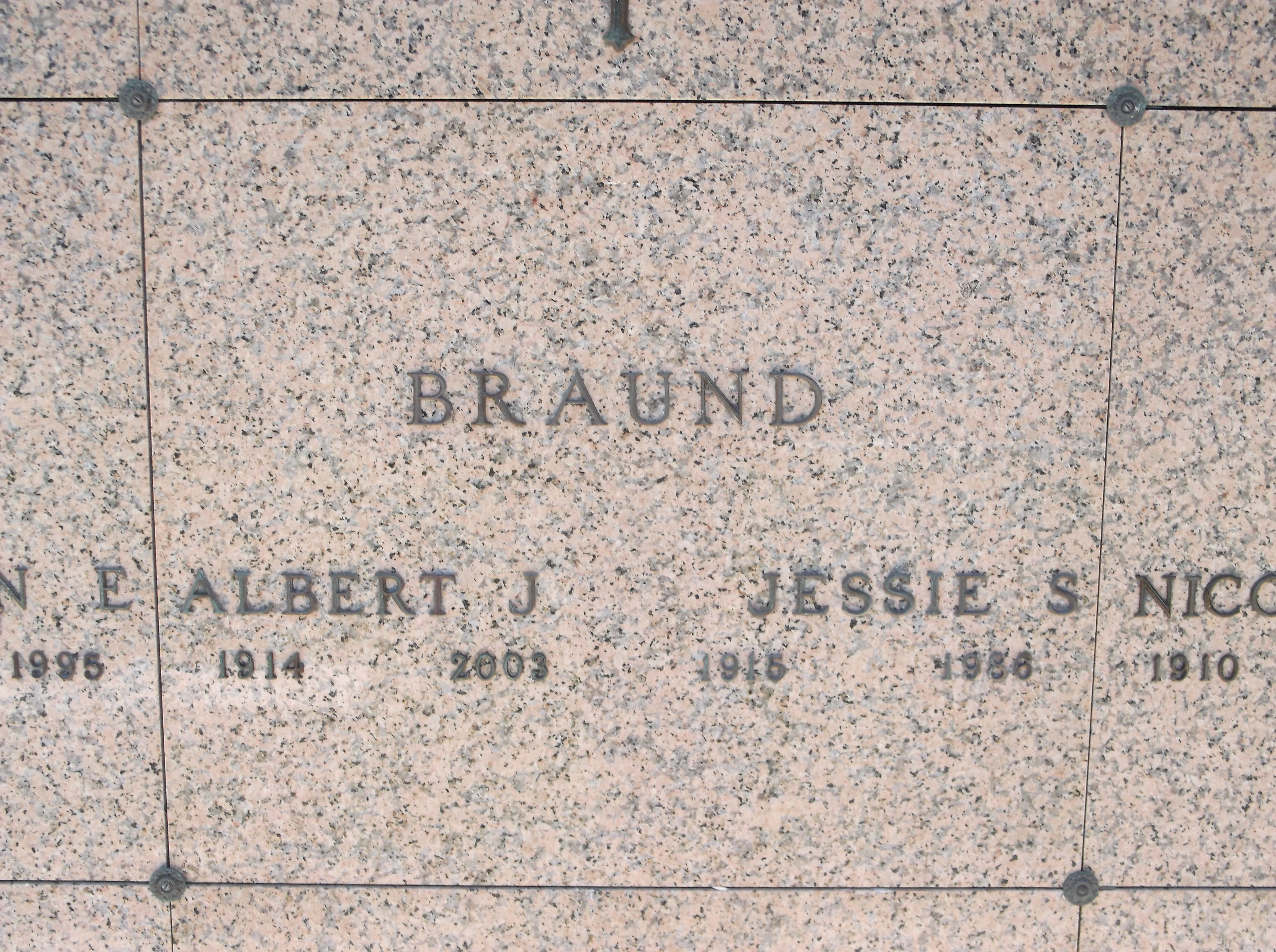 Jessie S Braund