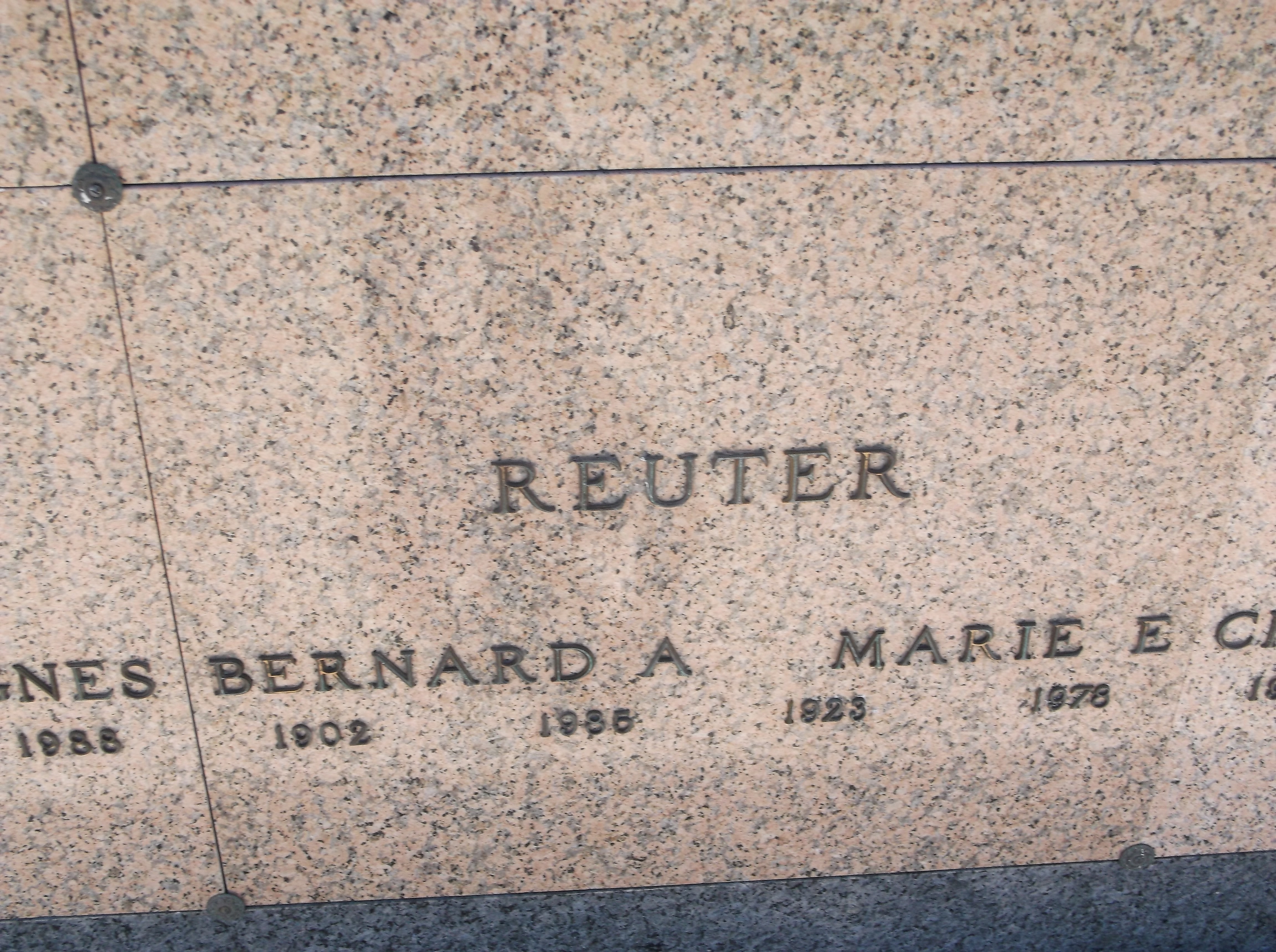Bernard A Reuter