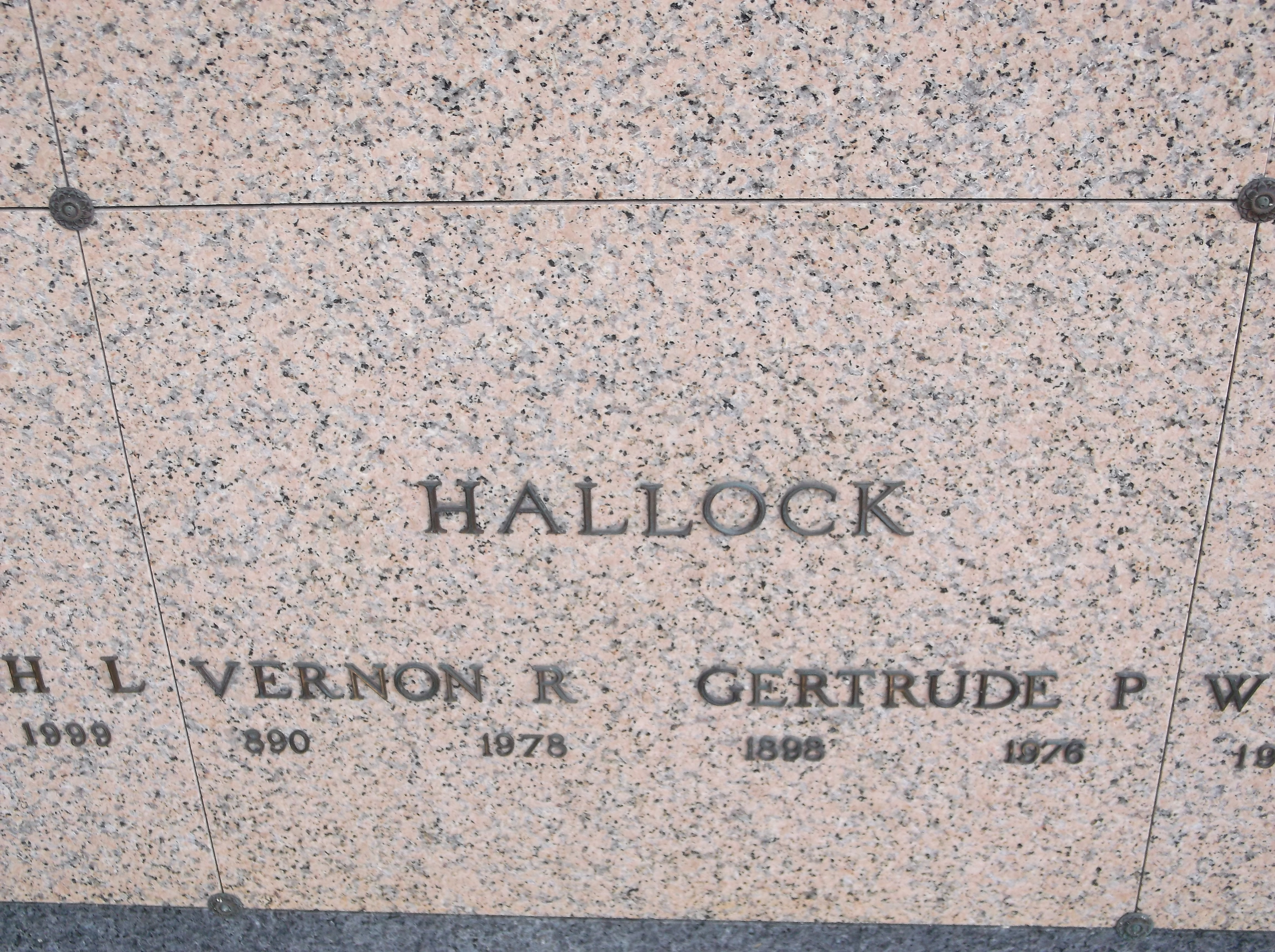Vernon R Hallock
