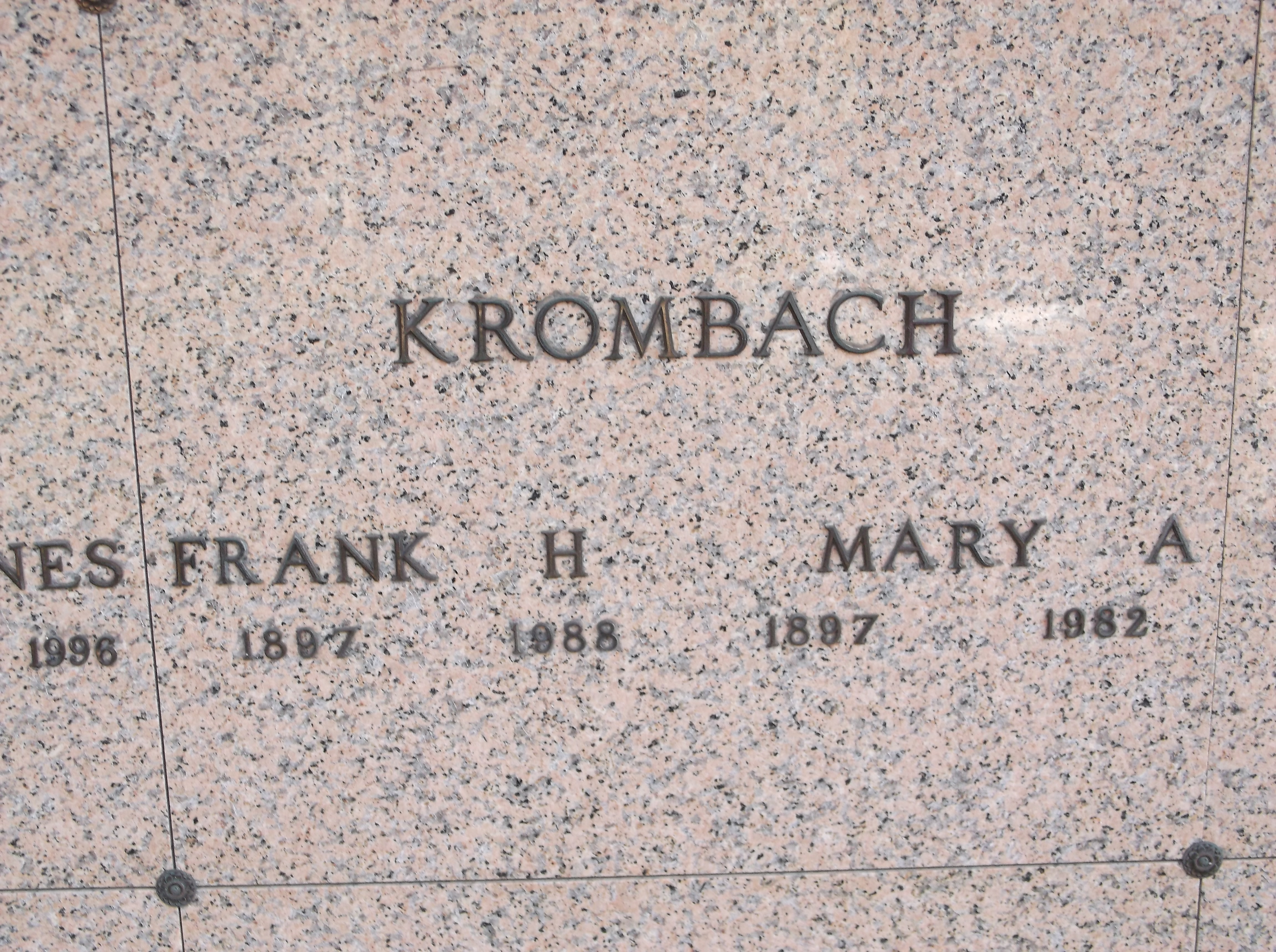 Mary A Krombach